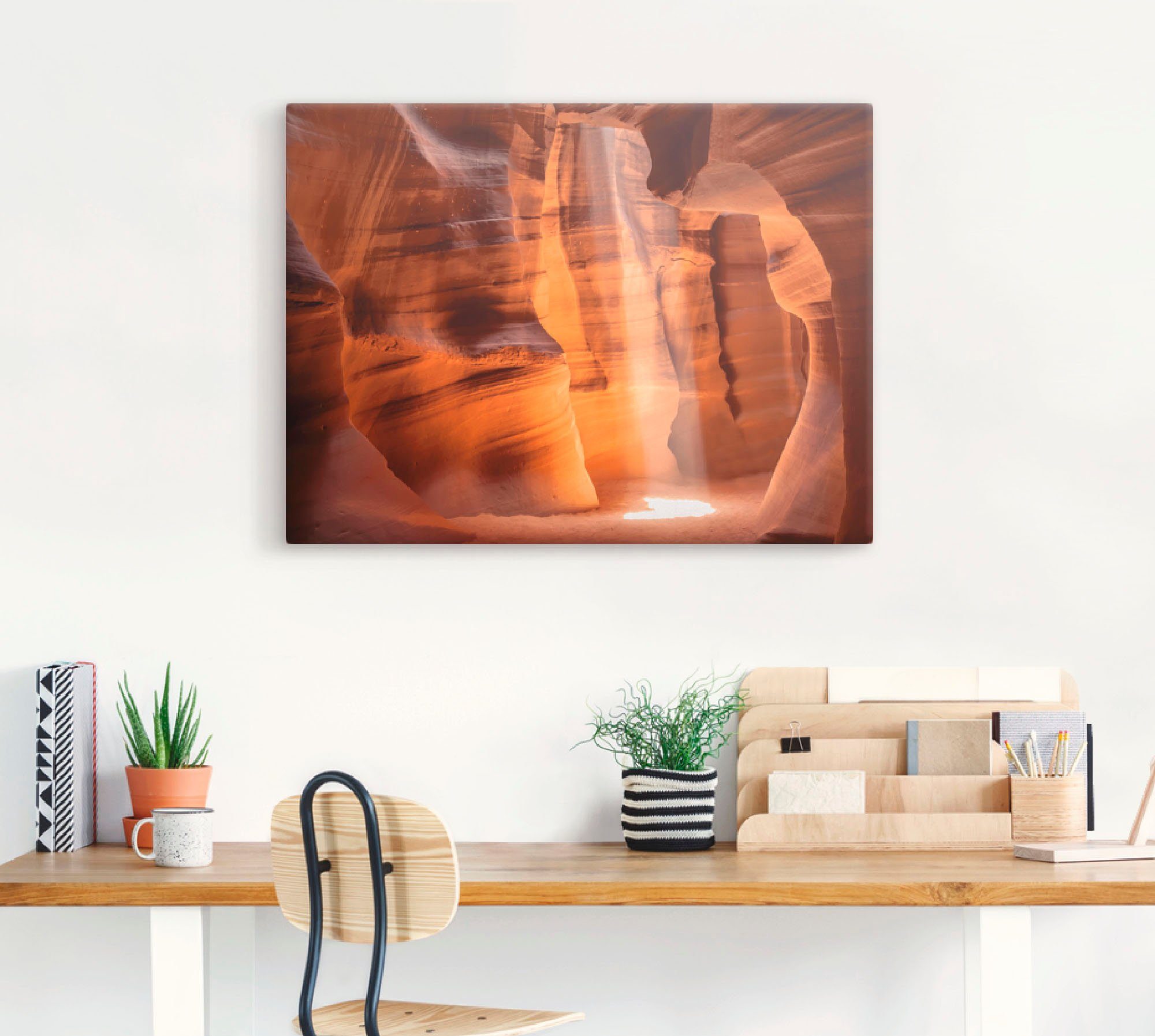 Artland Artprint op linnen Antelope Canyon lichtzuil II