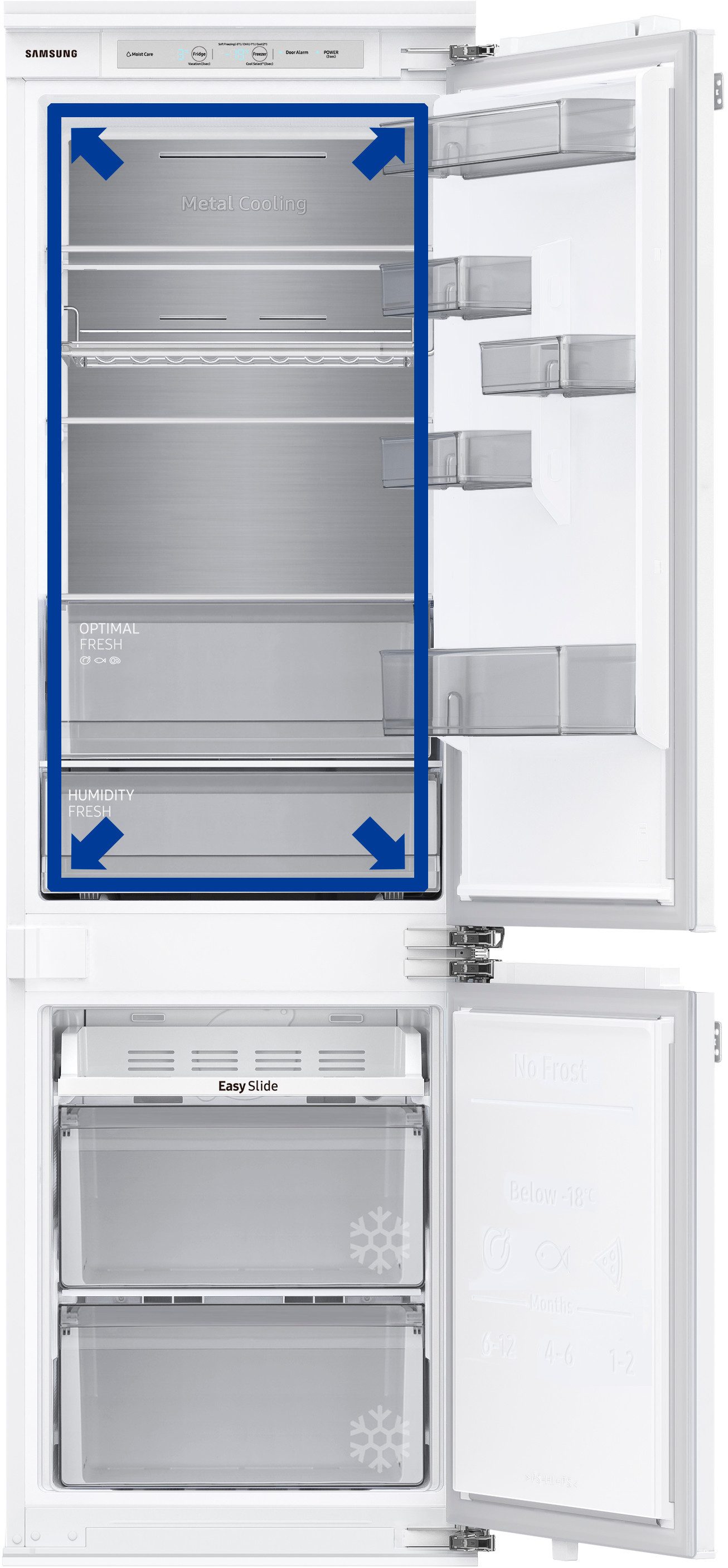Samsung Inbouw koel-vriescombinatie BRB80F26ACFO, 177,5 cm x 54 cm