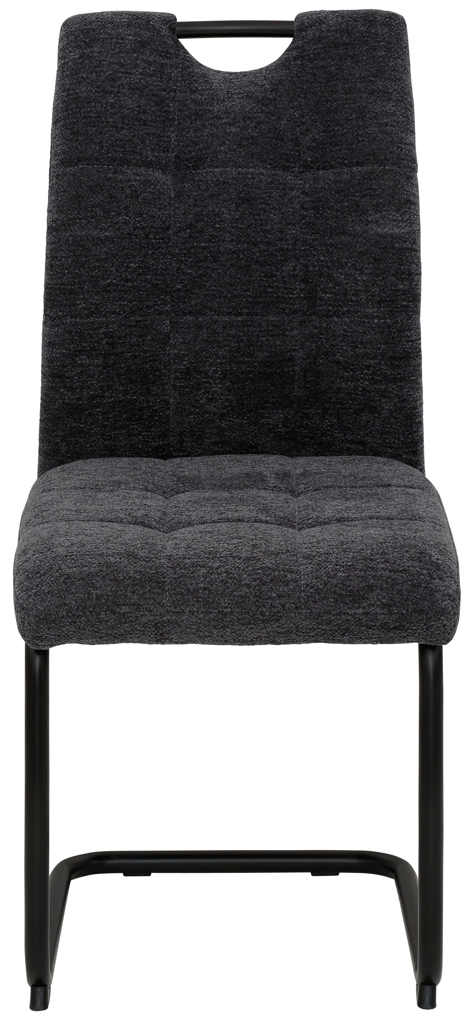 HELA Vrijdragende stoel LEONA eetkamerstoel Keukenstoel, voor de eettafel, in teddy-look (set)