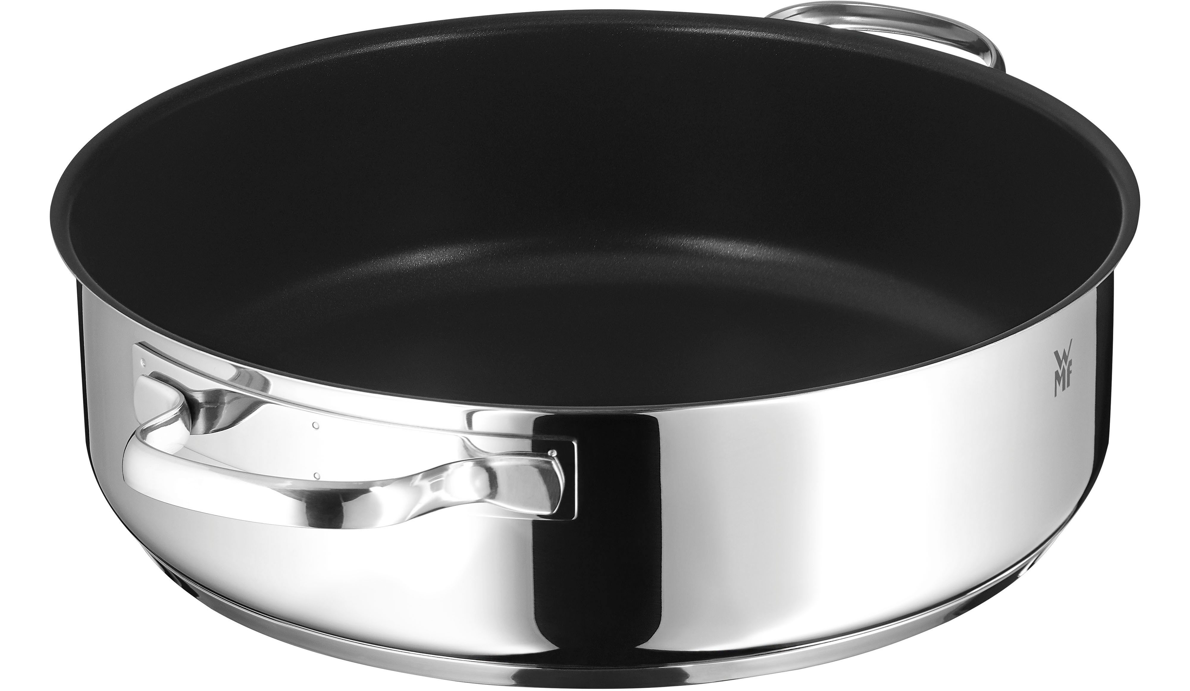 WMF Hapjespan Devil braadpan 28 cm met hoge rand, braadpan inductie Stoofpot met deksel 5l, ovenbestendig, geschikt voor alle soorten fornuizen (set, 2-delig)