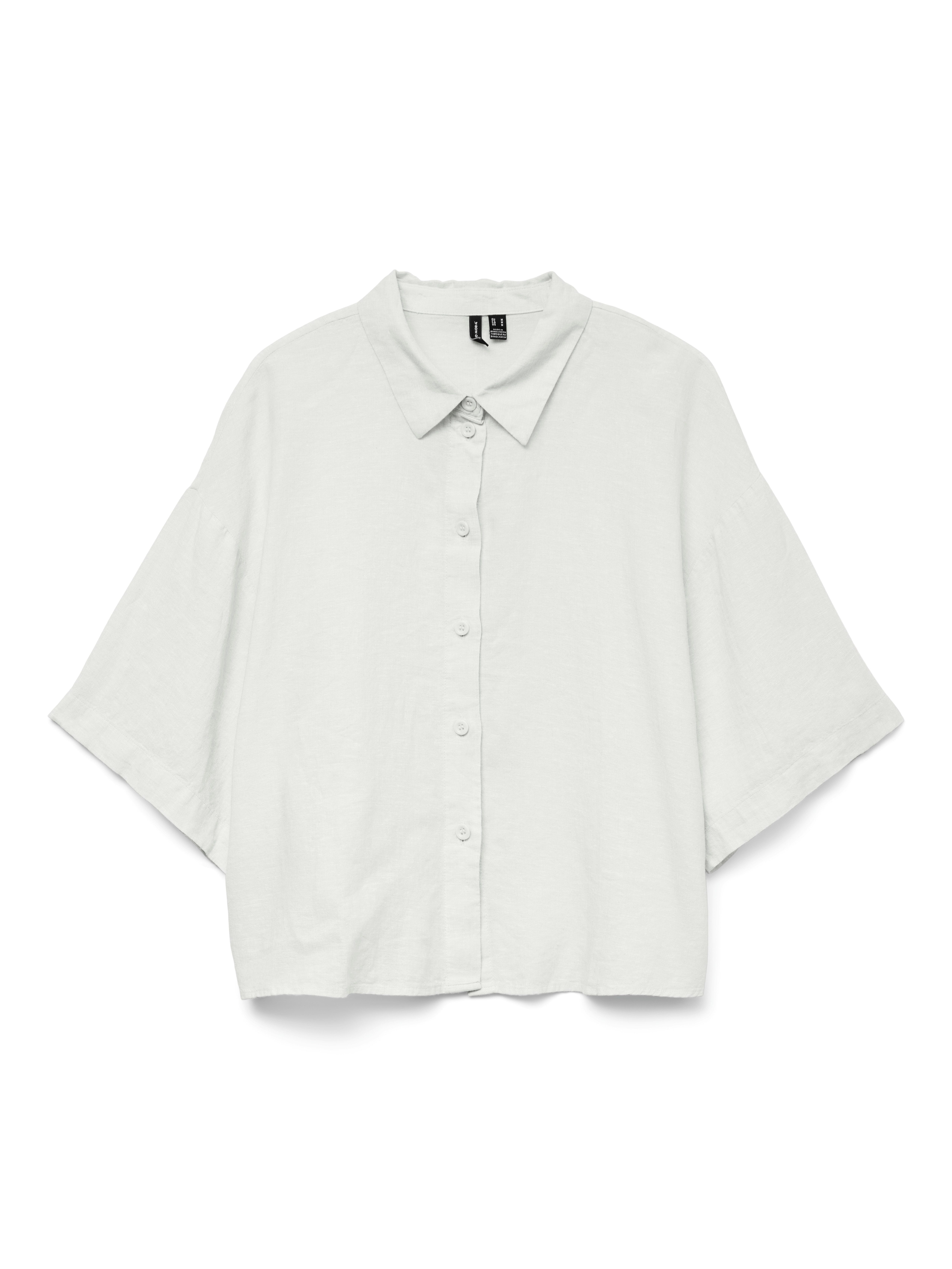 Vero Moda Overhemdblouse VMLINN LINEN 2/4 SHORT SHIRT WVN NOOS