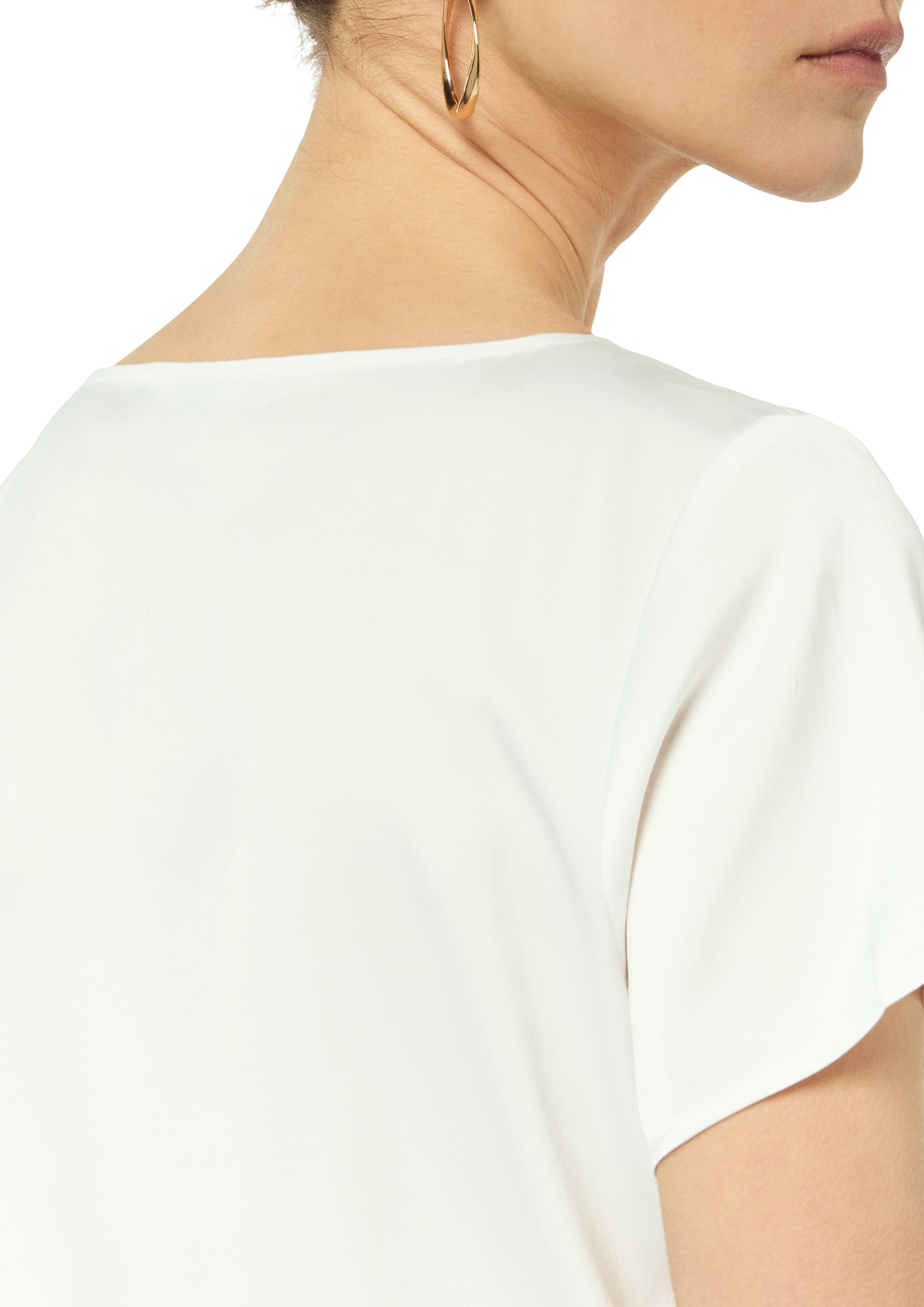 Comma Satijnen blouse met extra v-hals