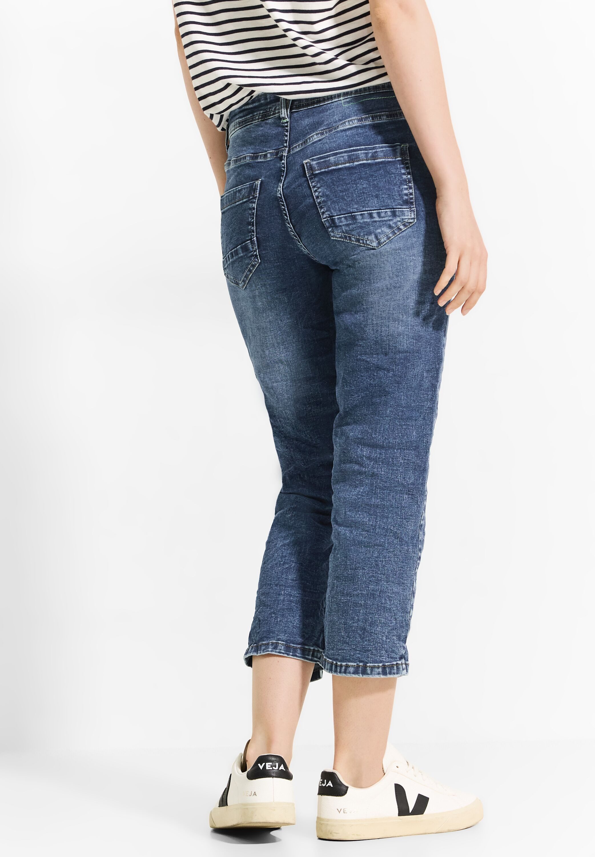 Cecil Regular fit jeans Scarlett met decoratieve naden