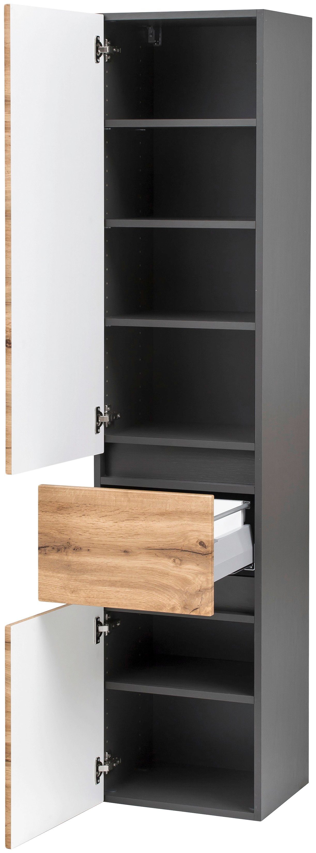 welltime Smalle kast Kaunas 40 cm breed, met laden, met soft-close functie