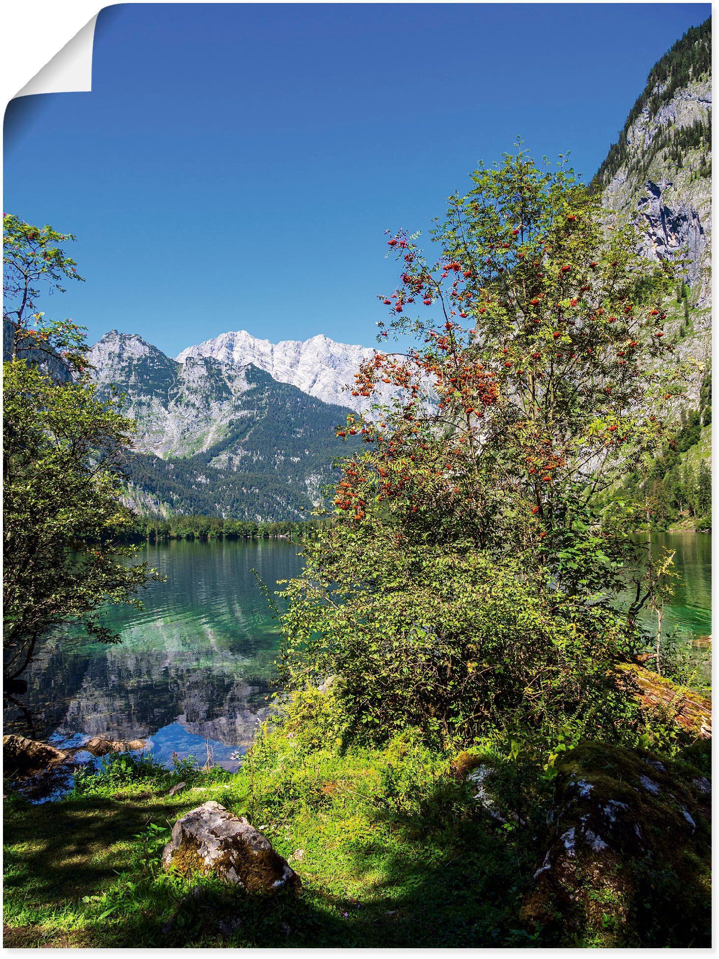 Artland Artprint Blick auf den Obersee in vele afmetingen & productsoorten - artprint van aluminium / artprint voor buiten, artprint op linnen, poster, muursticker / wandfolie ook