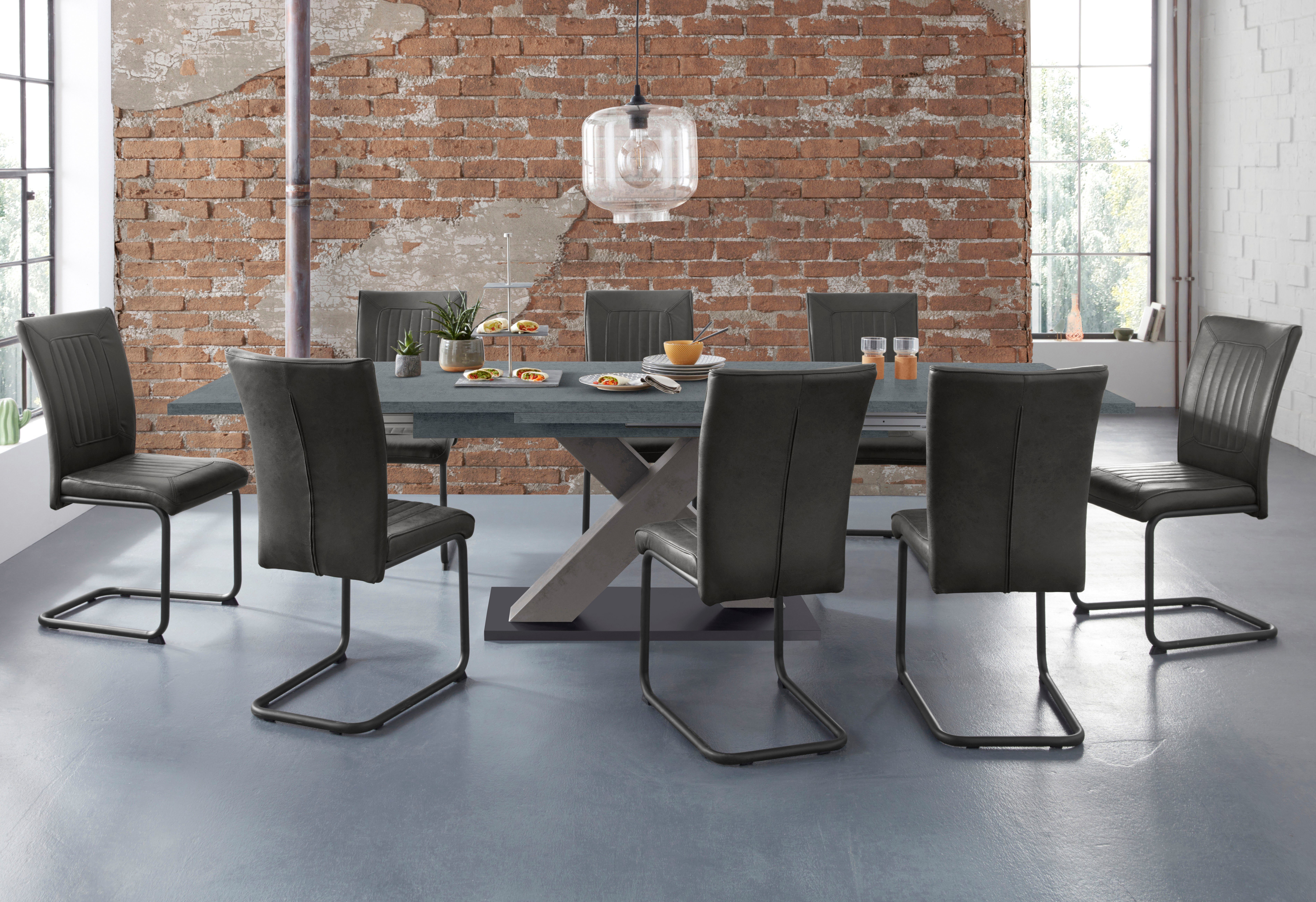 Mäusbacher Eettafel Comfort tafel TOPSELLER! Mäusbacher eettafel met X-frame en voetplaat. Breedte 180-280