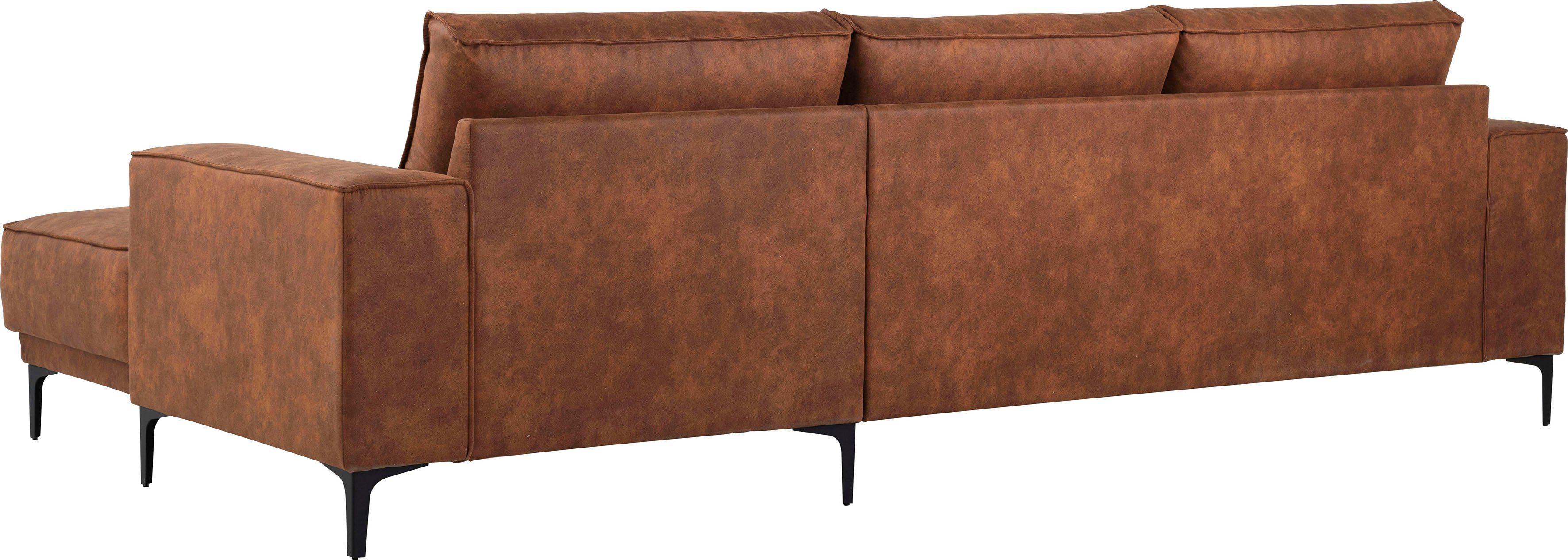 Places of Style Hoekbank Oland, structuur, platweefsel, luxe microvezel, bouclé