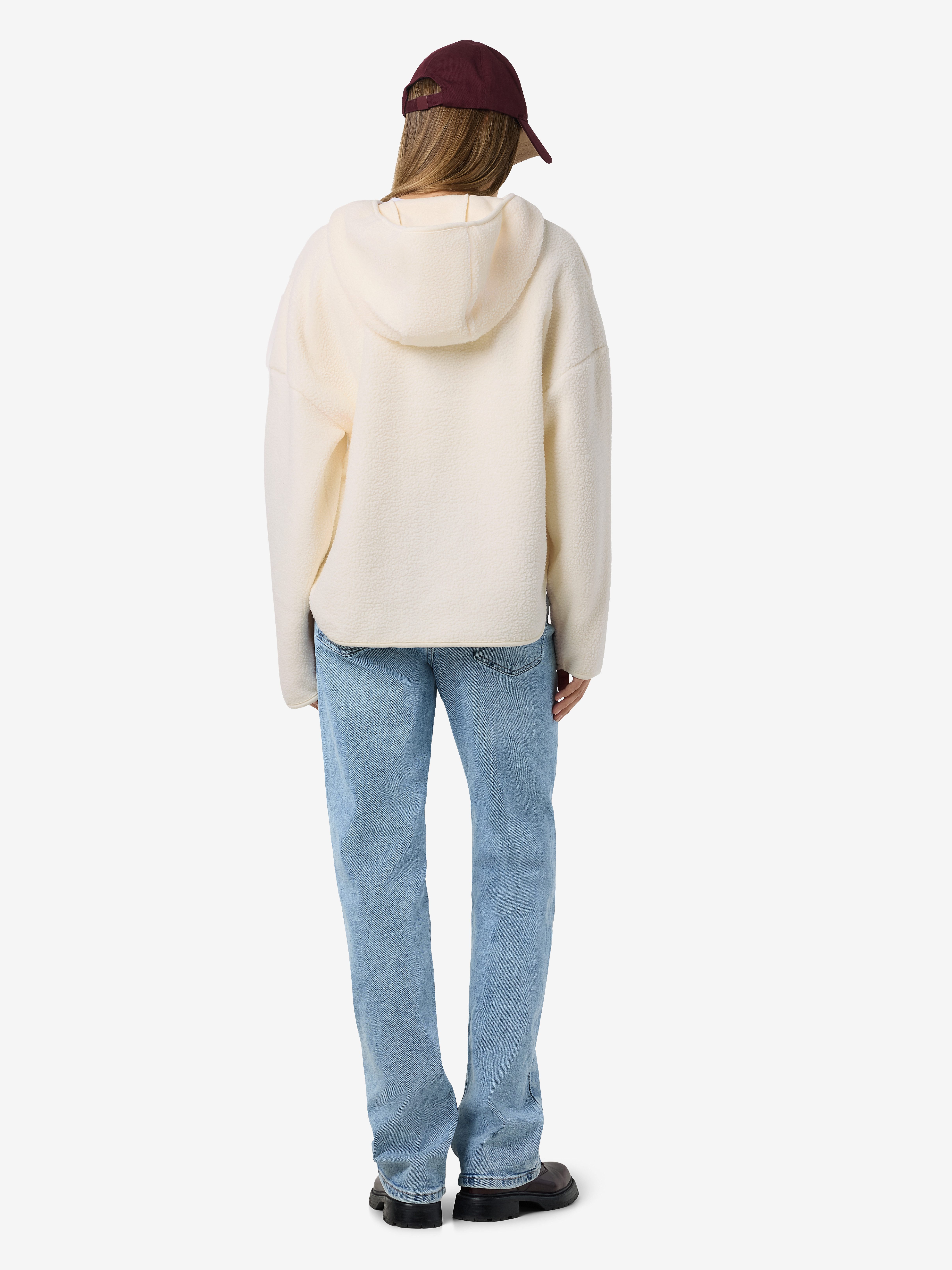 Noisy may Fleecetrui NMCOZY L/S HALFWAY ZIP SWEATER JRS NOOS