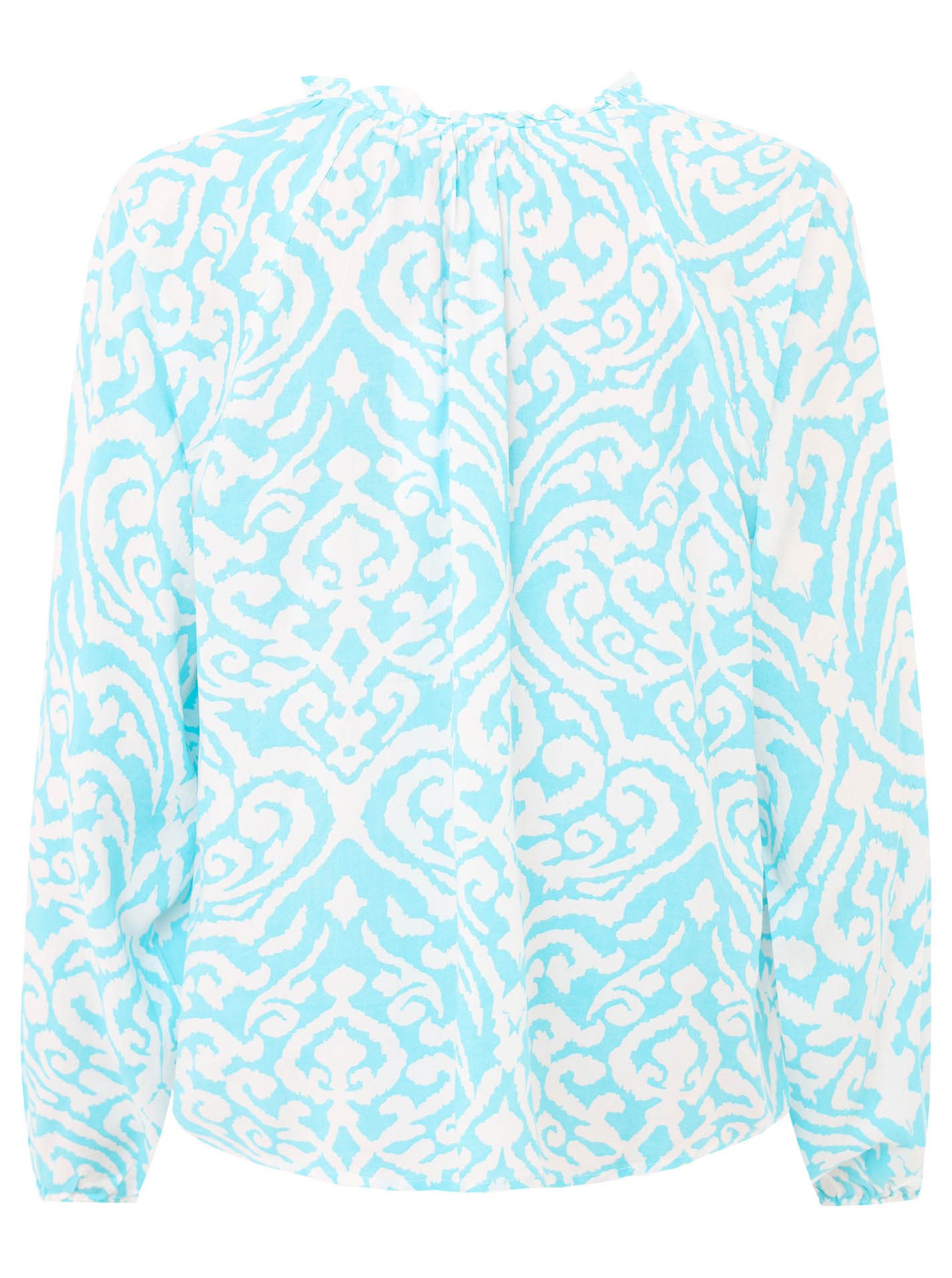 Zwillingsherz Blouse zonder sluiting Ornamenten met geweldig ornamentpatroon, bindband met franjes