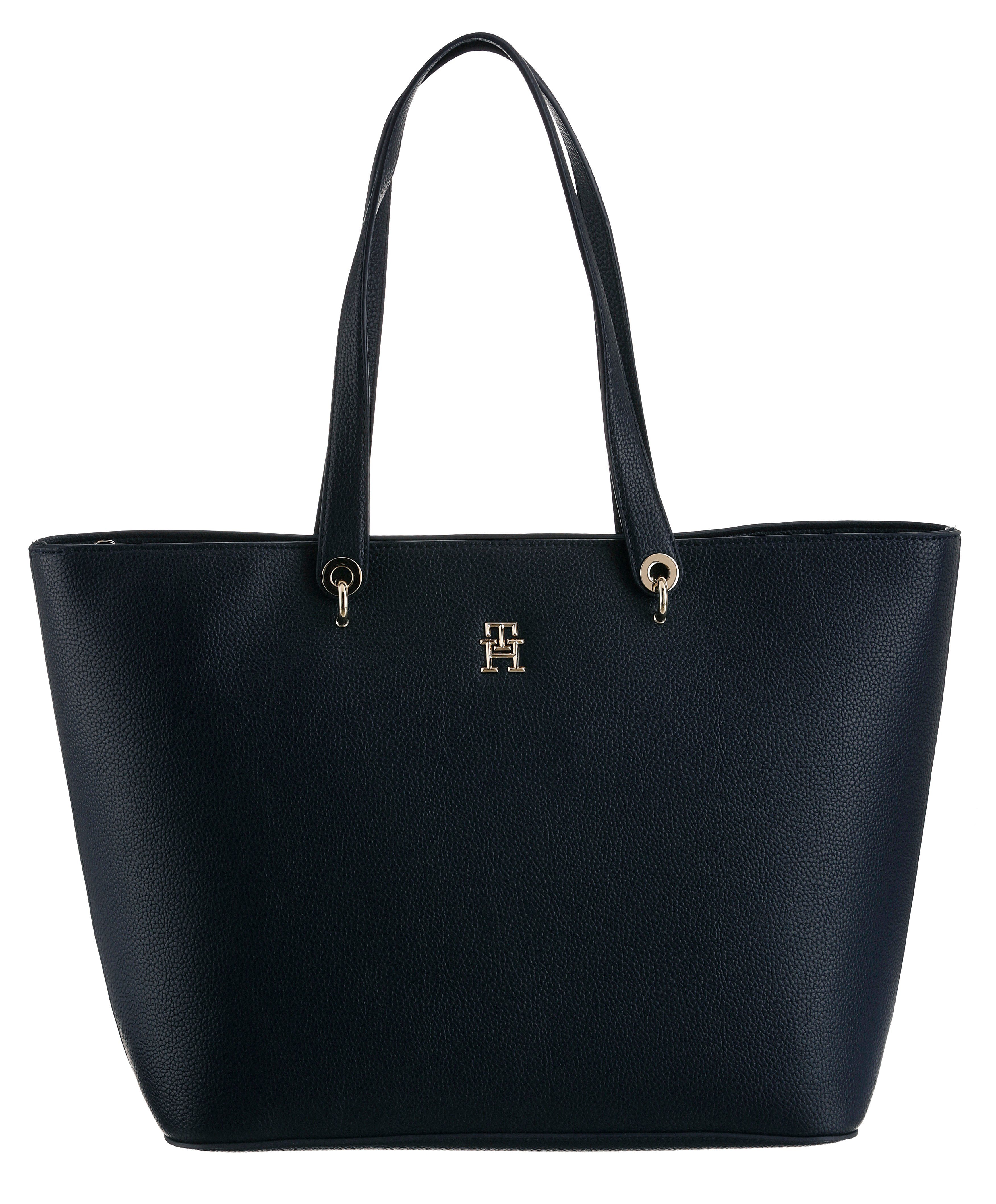 Tommy Hilfiger Shopper TH EMBLEM TOTE met th-embleem aan de voorkant