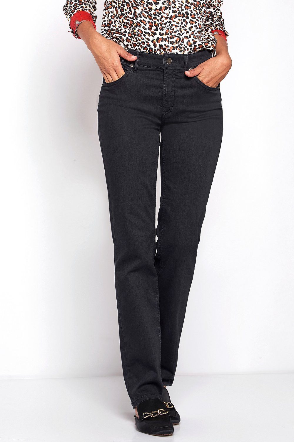 TONI Slim fit jeans Liv in five-pocketsstijl dames slim fit jeans maat 48 zwart