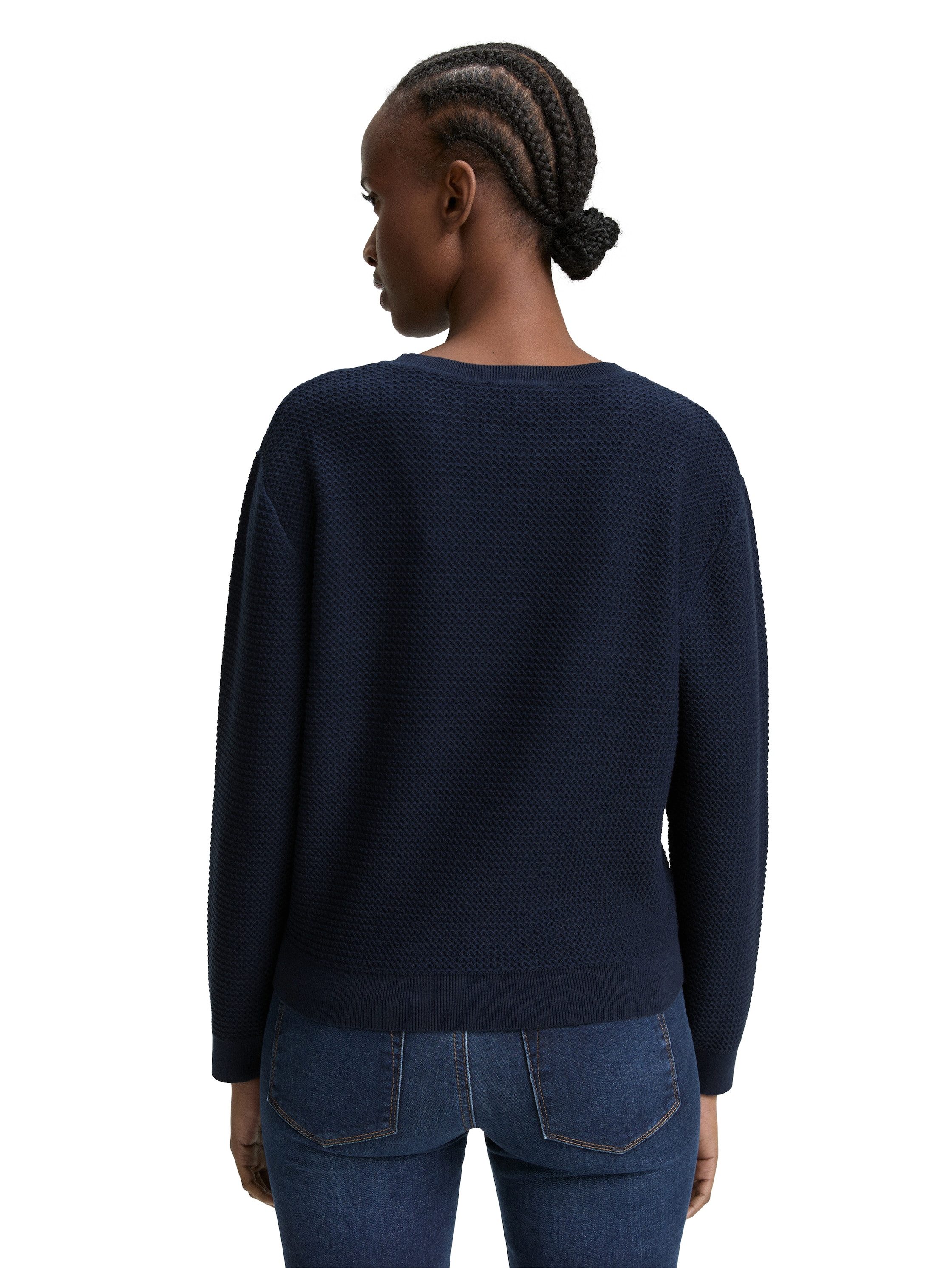 Tom Tailor Denim Gebreide trui met ribboorden