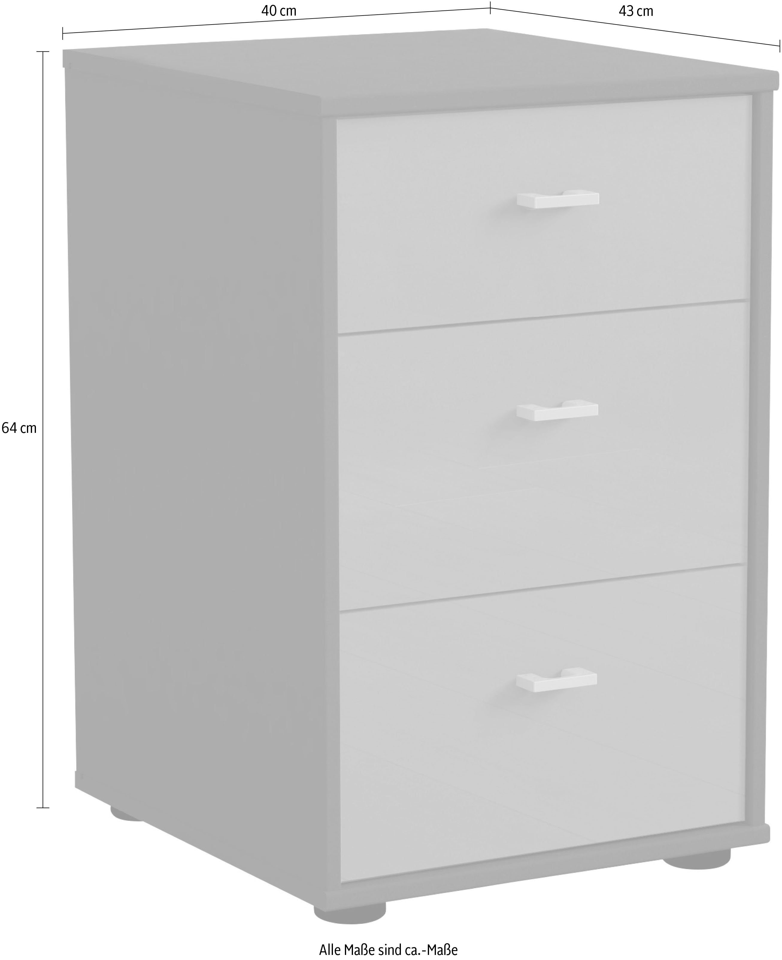 WIEMANN Nachtkastje Rialto in boxspringhoogte, voorgemonteerd (set, 2 stuks)