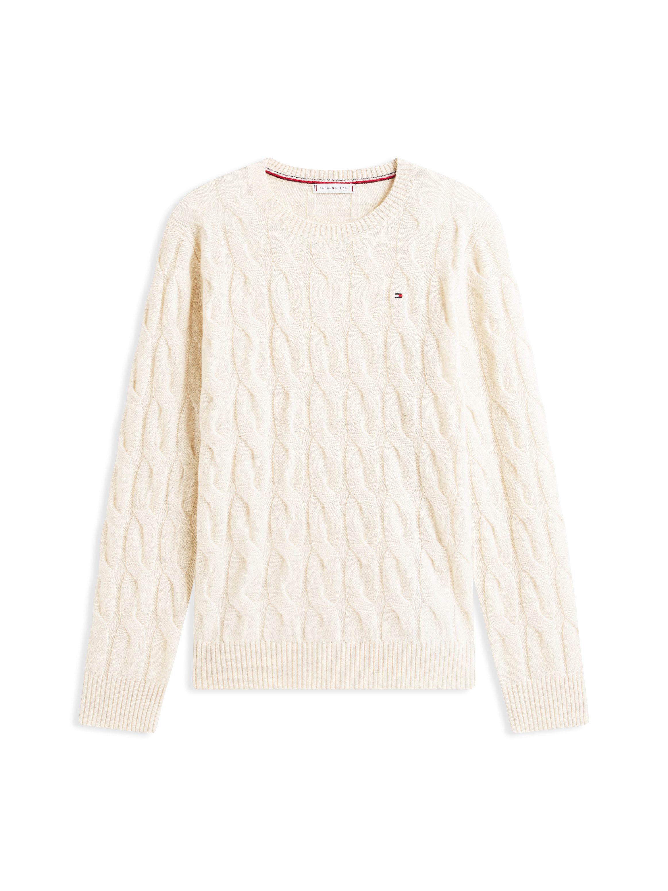 Tommy Hilfiger Curve Gebreide trui CRV SOFT WOOL CABLE C-NK LS SWT