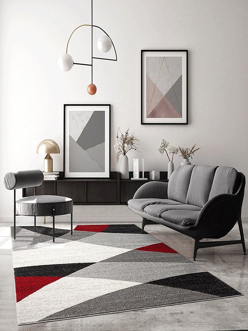 The carpet Vloerkleed Pearl moderne dichte woonkamer tapijt met contour snit