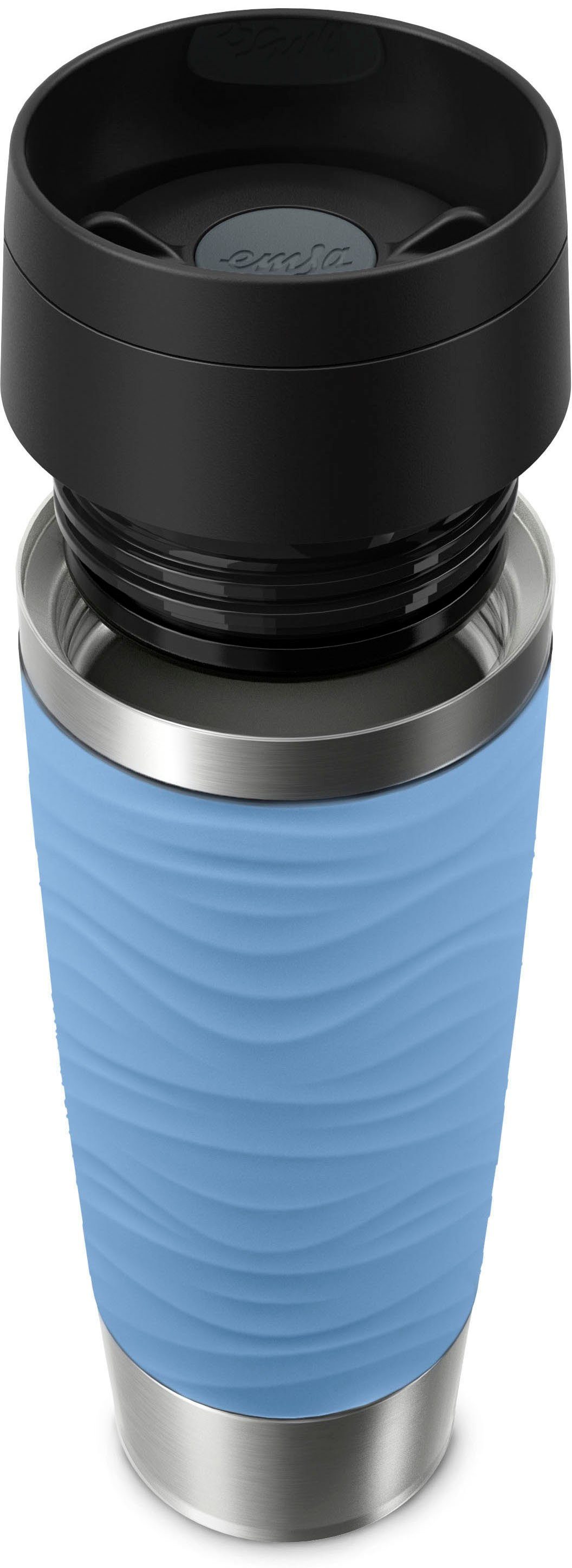 Emsa Thermosbeker Travel Mug Classic Wave 100% dicht, vaatwasserbestendig, 360° drinkopening