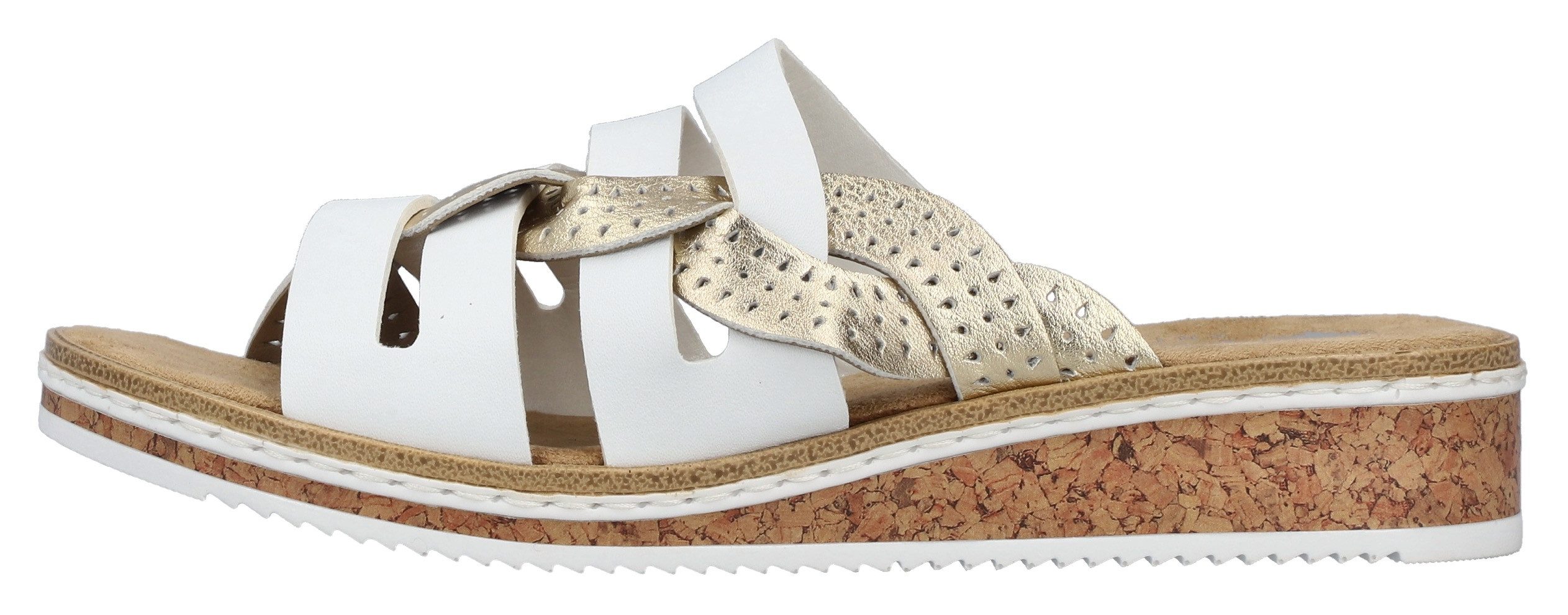 Rieker Slippers Zomerschoen, slippers, huisschoen, sleehak, met klein elastiek
