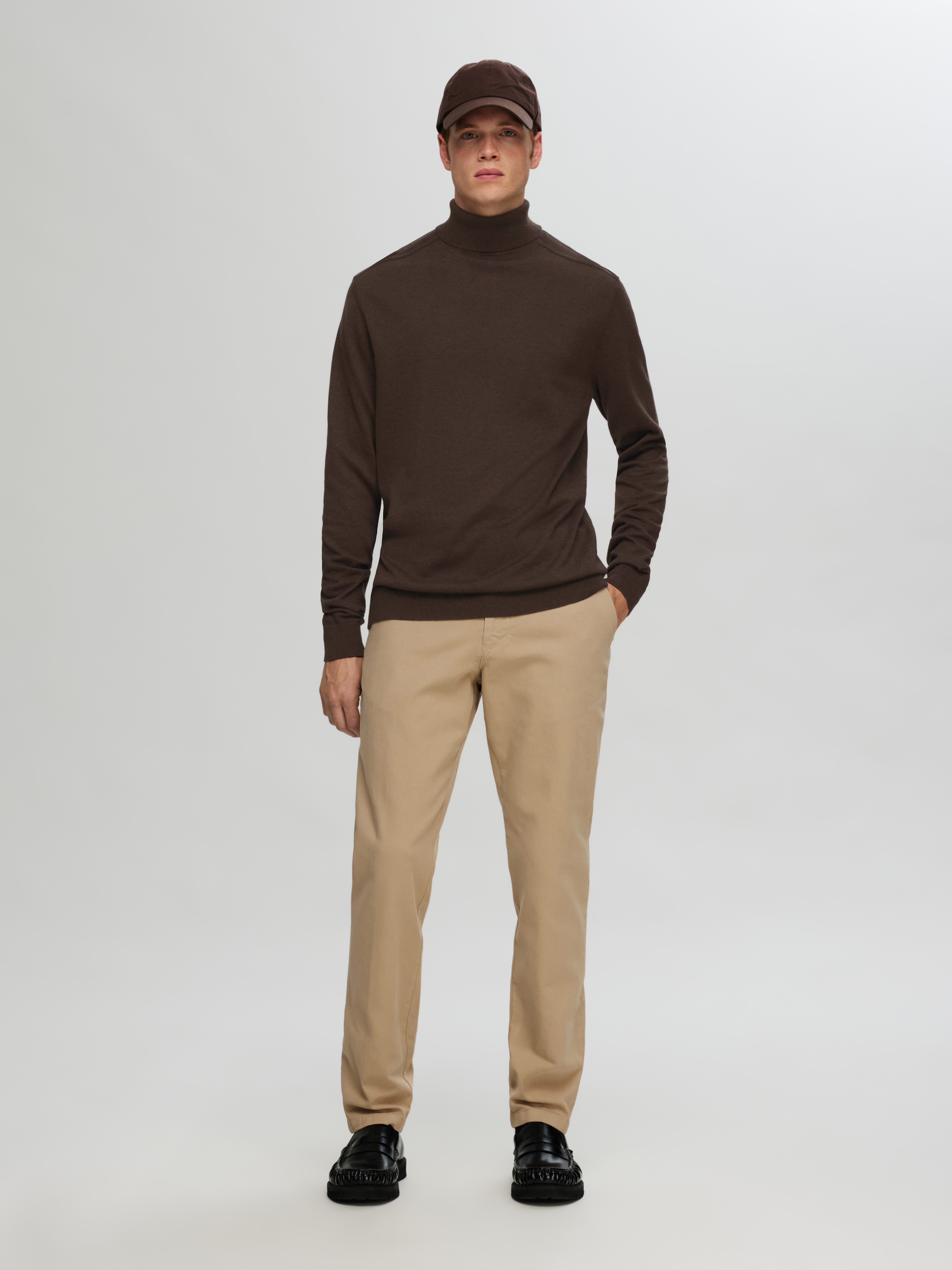SELECTED HOMME Gebreide trui SLHBERG ROLL NECK NOOS
