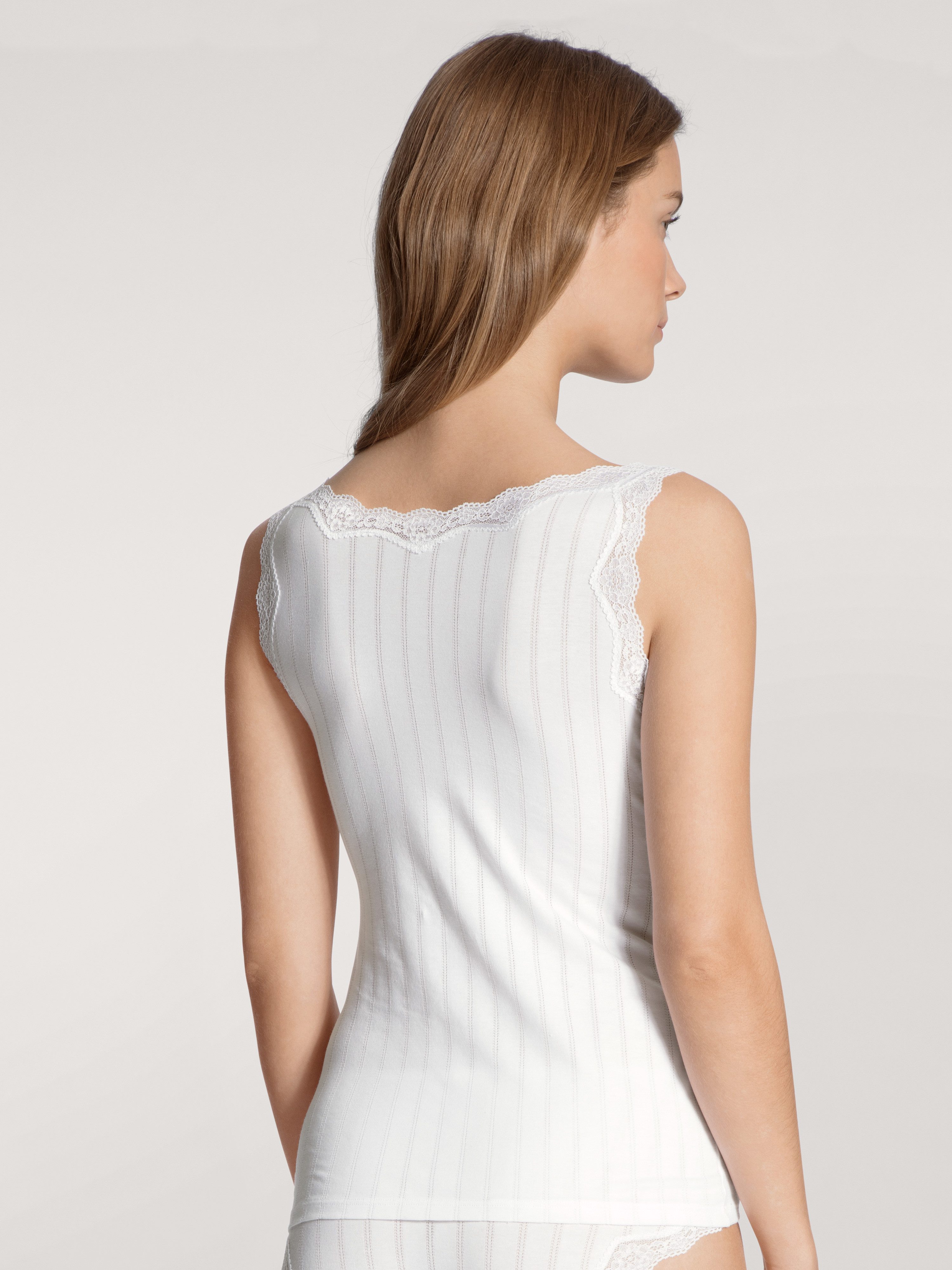 CALIDA Tanktop Etude Toujours met delicate kant en sierstrikje aan de halslijn