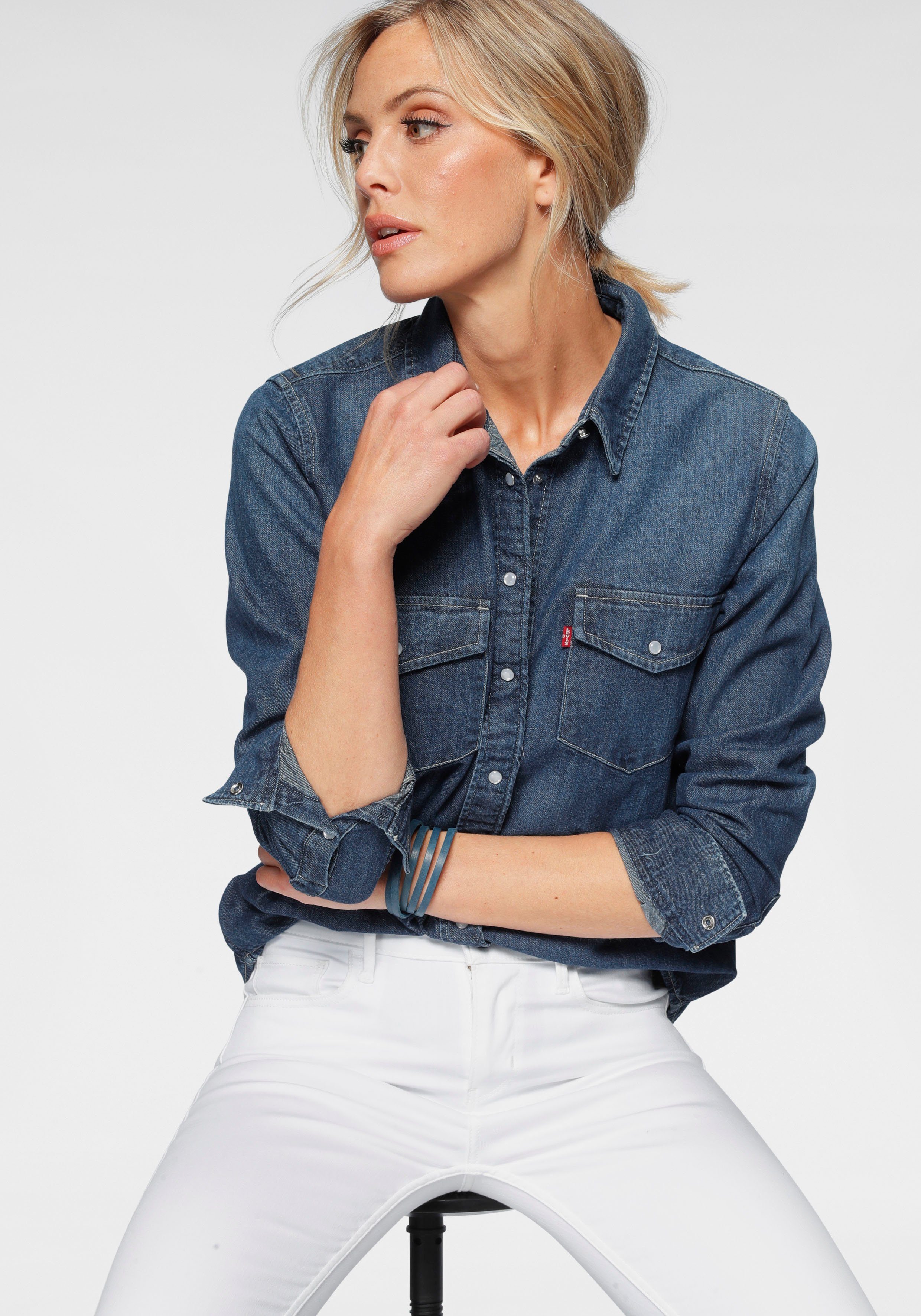 Levi's® Jeansblouse ESSENTIAL WESTERN met met drukknopen snel online gekocht | OTTO