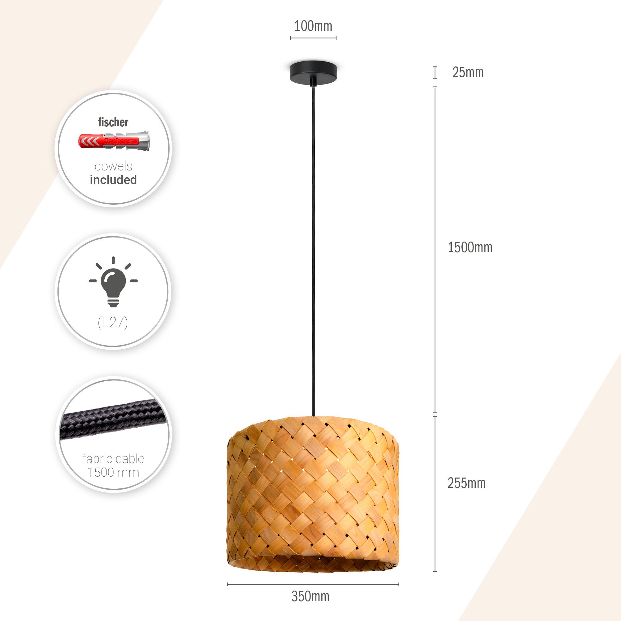 Paco Home Hanglamp HUGO PD1