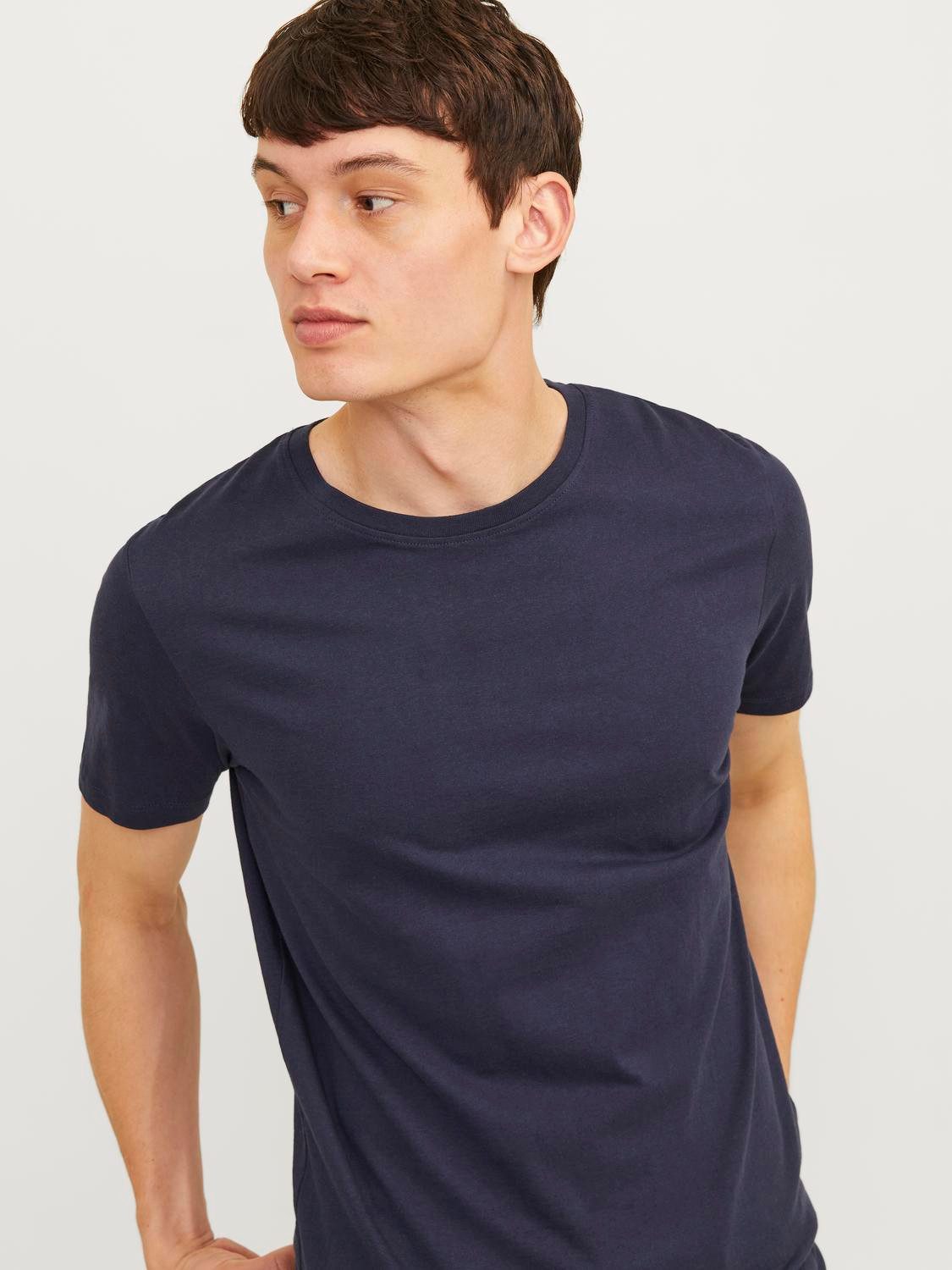 Jack & Jones Shirt met ronde hals JJEORGANIC BASIC TEE SS O-NE 3PK MP NOOS (set, 3-delig)
