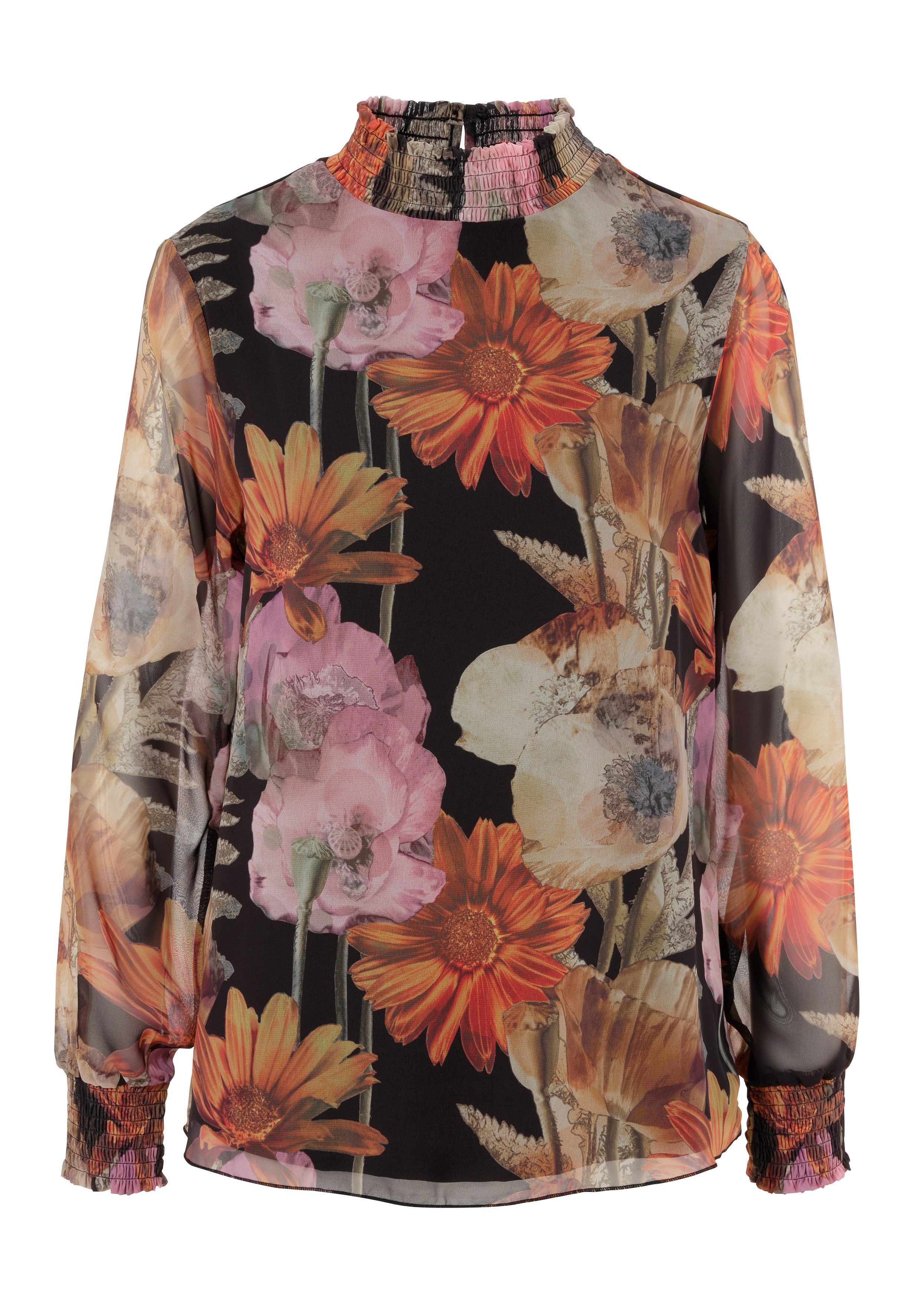 Aniston SELECTED Chiffon blouse met een romantische bloemenprint