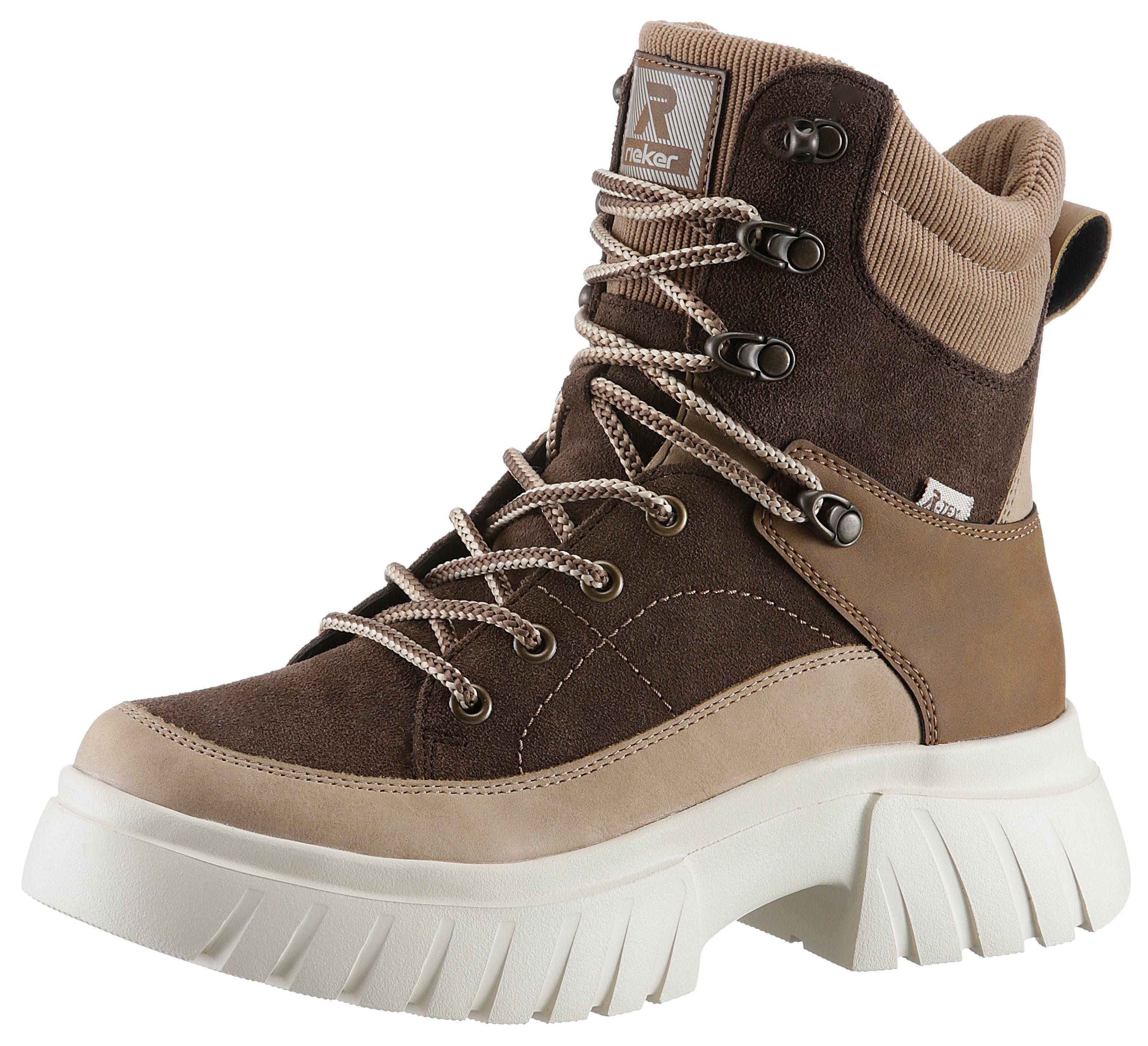 Rieker EVOLUTION Veterschoenen , outdoorboots, winterboots met waterafstotende r-tex-membraan dames veterlaarsjes maat 36 bruin