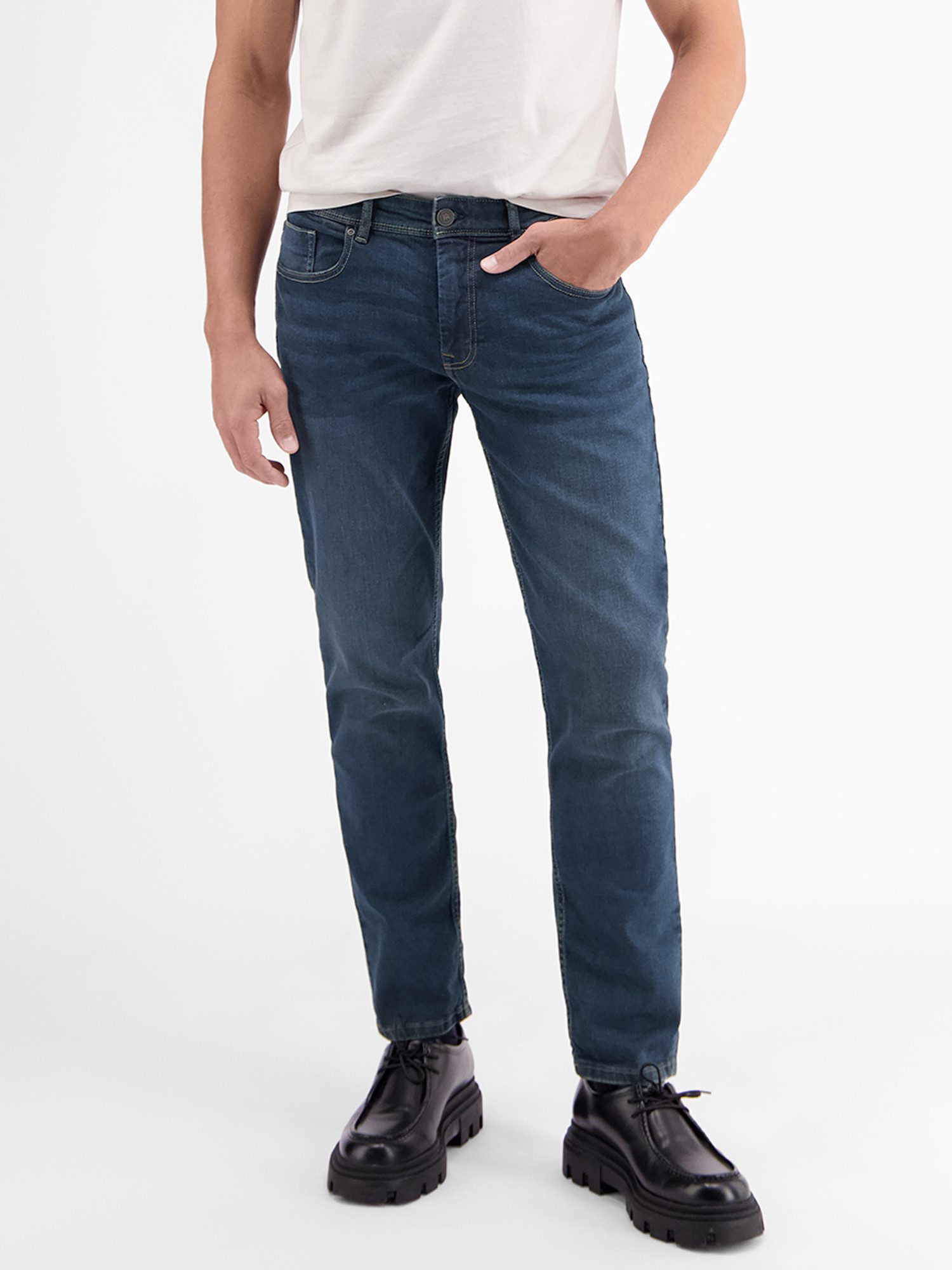 Lerros Relaxbroek LERROS BAXTER 5-Pocket-denim, RELAXED FIT, effen