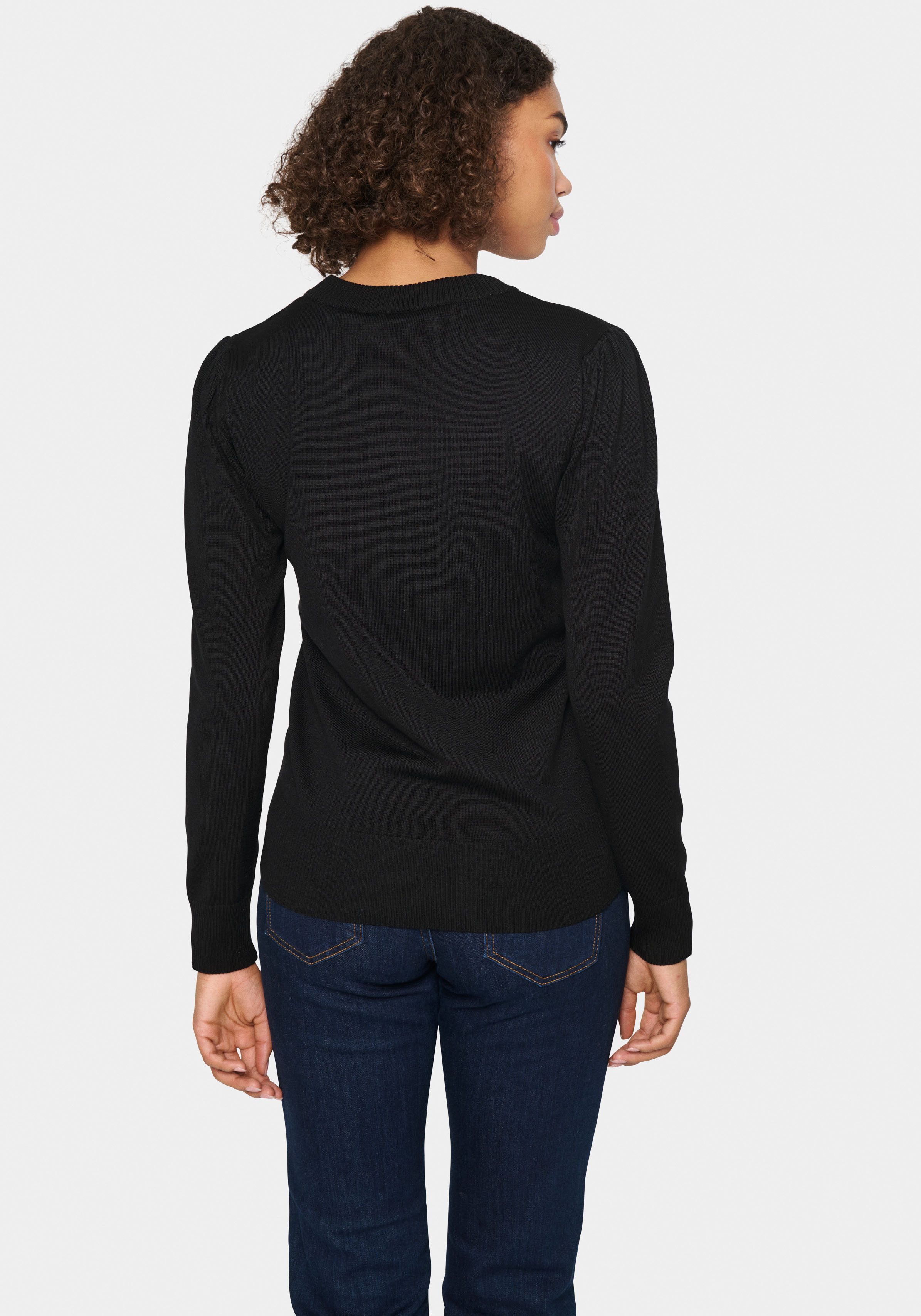 Saint Tropez Trui met ronde hals TemmaSZ met sierkraaltjes
