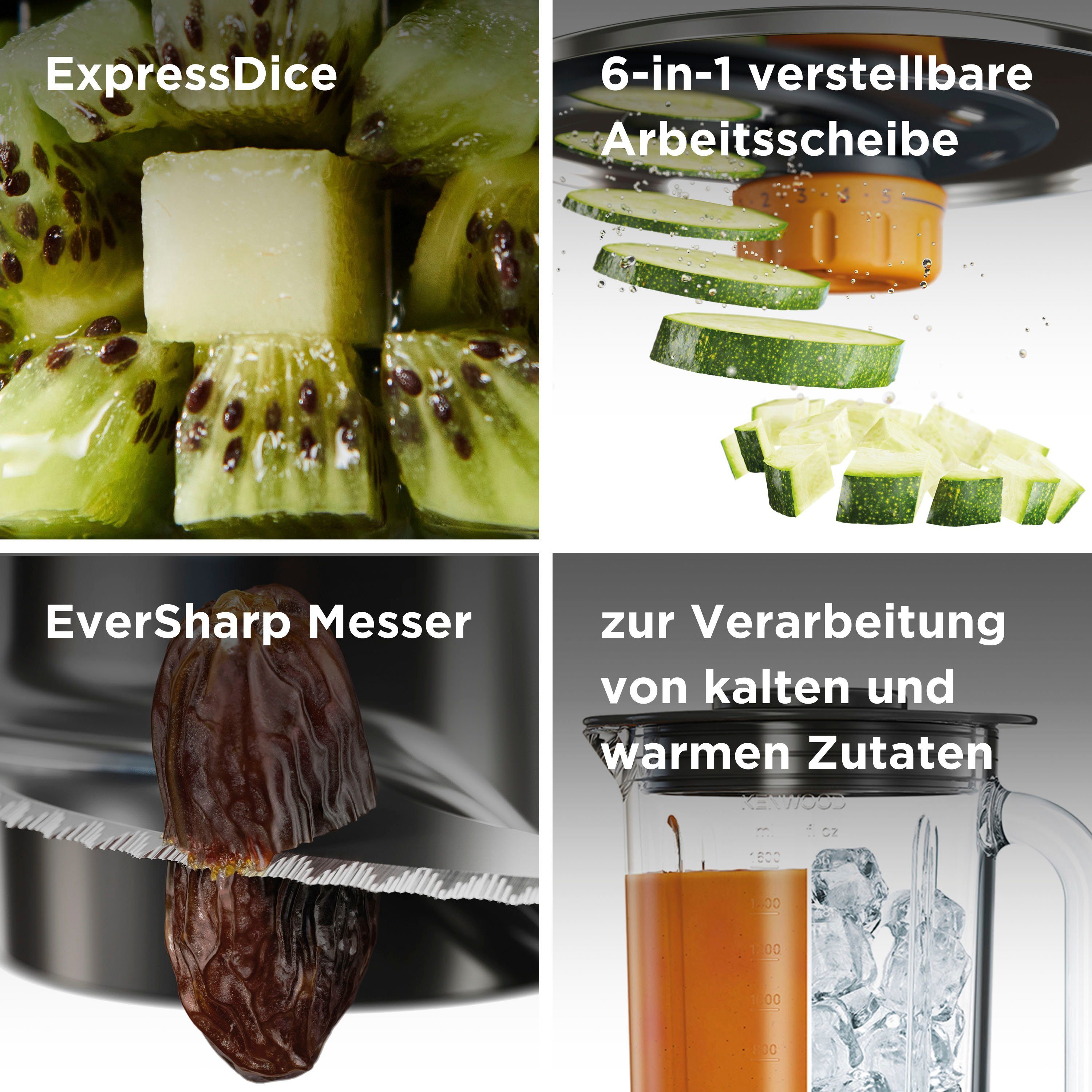 KENWOOD Compacte keukenmachine FDM72.990SS Multipro XL Weigh+