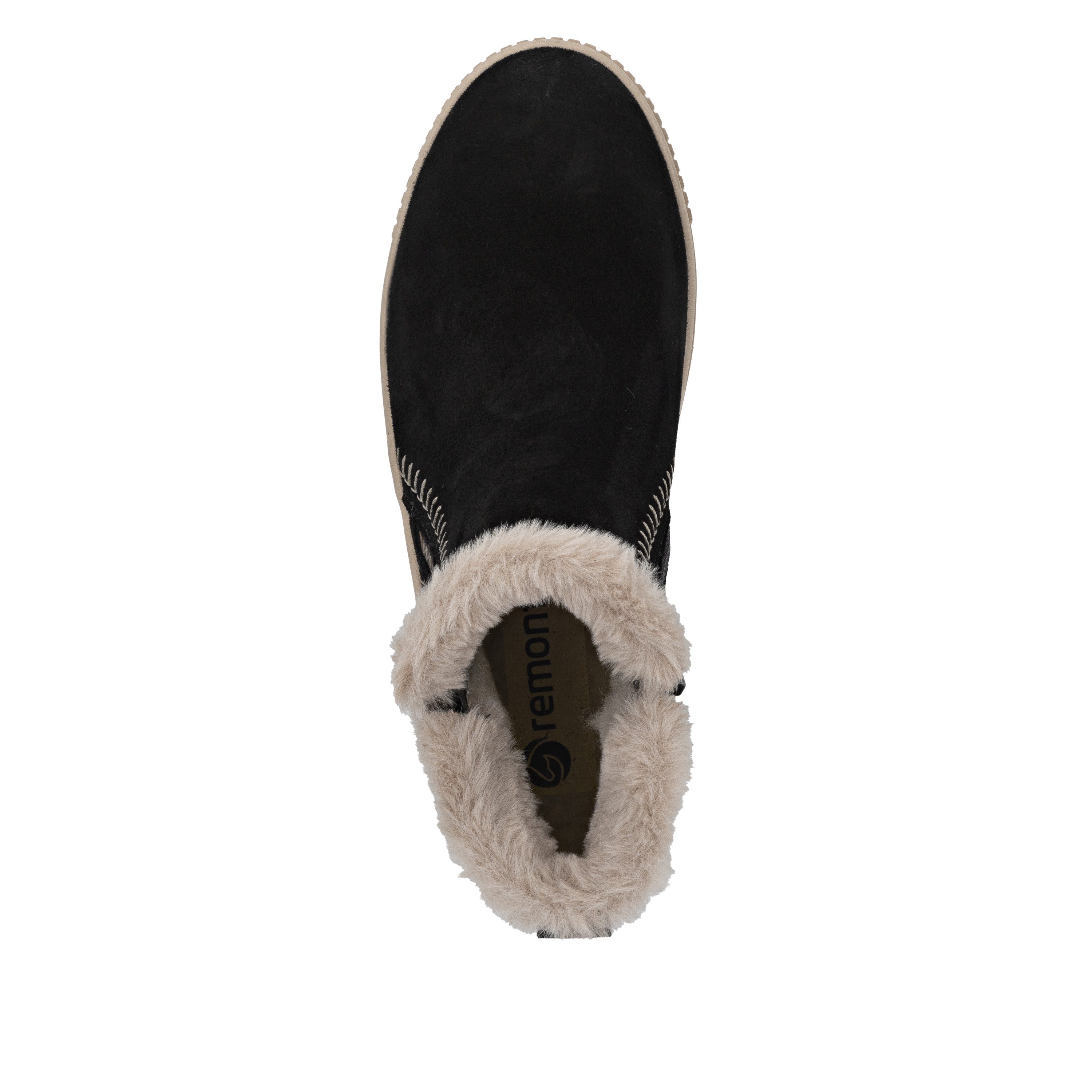 Remonte Winterlaarzen Elisabeth Hurley-Collection Winter enkellaars, plateaulaarzen met imitatiebontrand en zacht voetbed