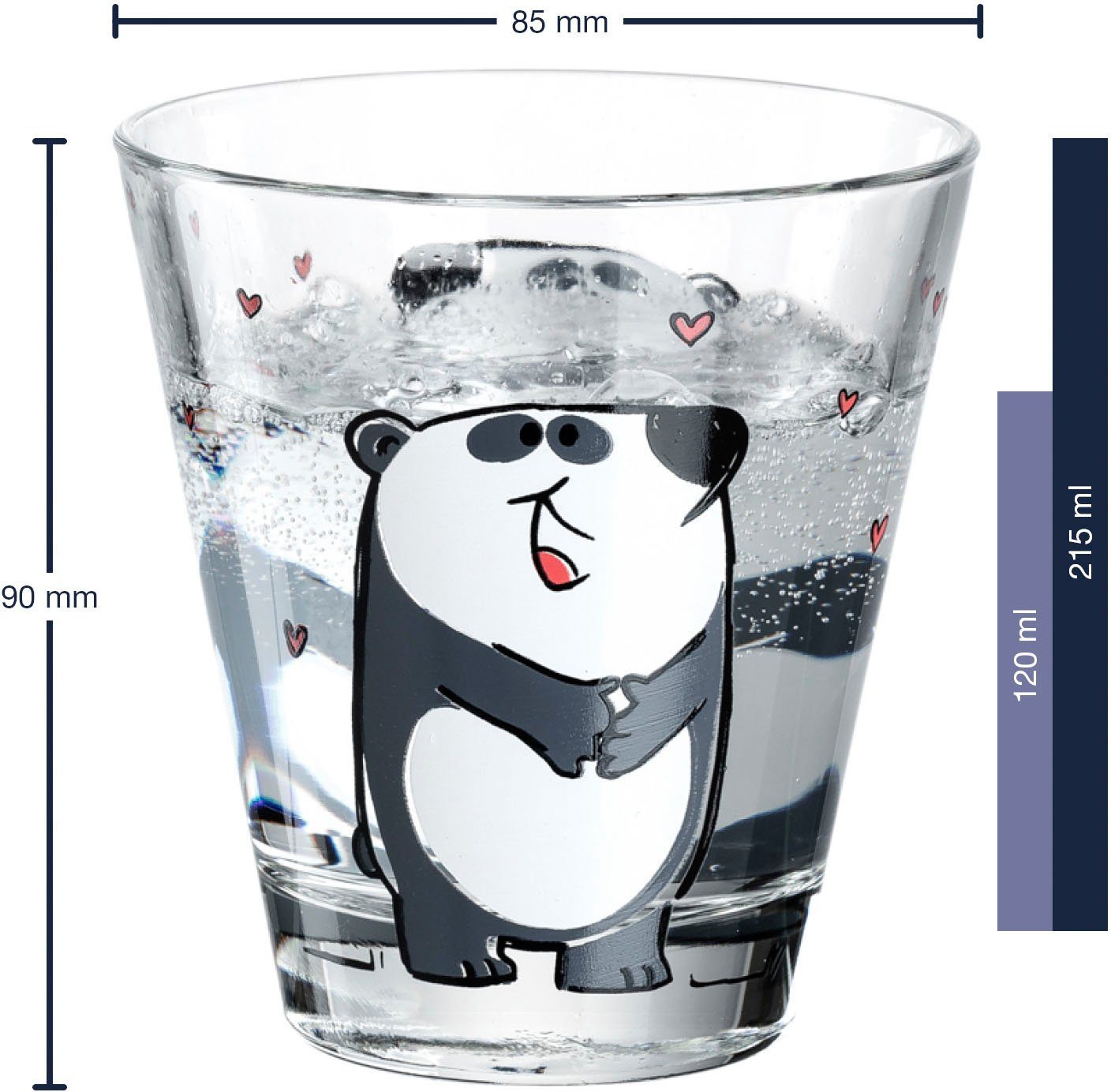 LEONARDO Kinderbeker BAMBINI panda 215 ml(set, 6-delig)