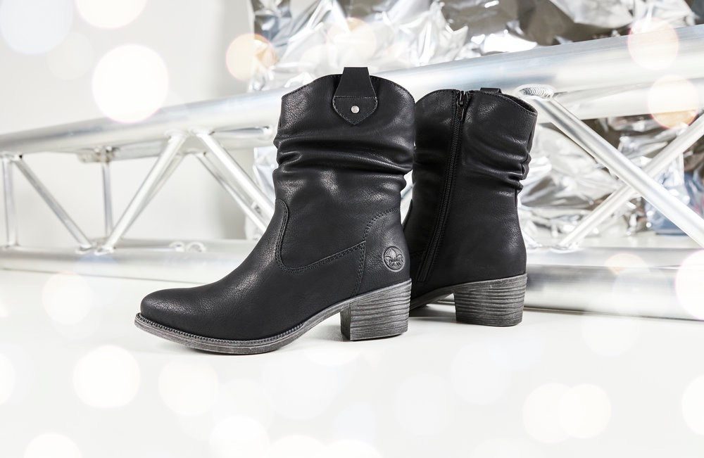 Rieker Cowboylaarsjes , cowboylaarzen, slouchy schacht, blokhak, met binnenrits