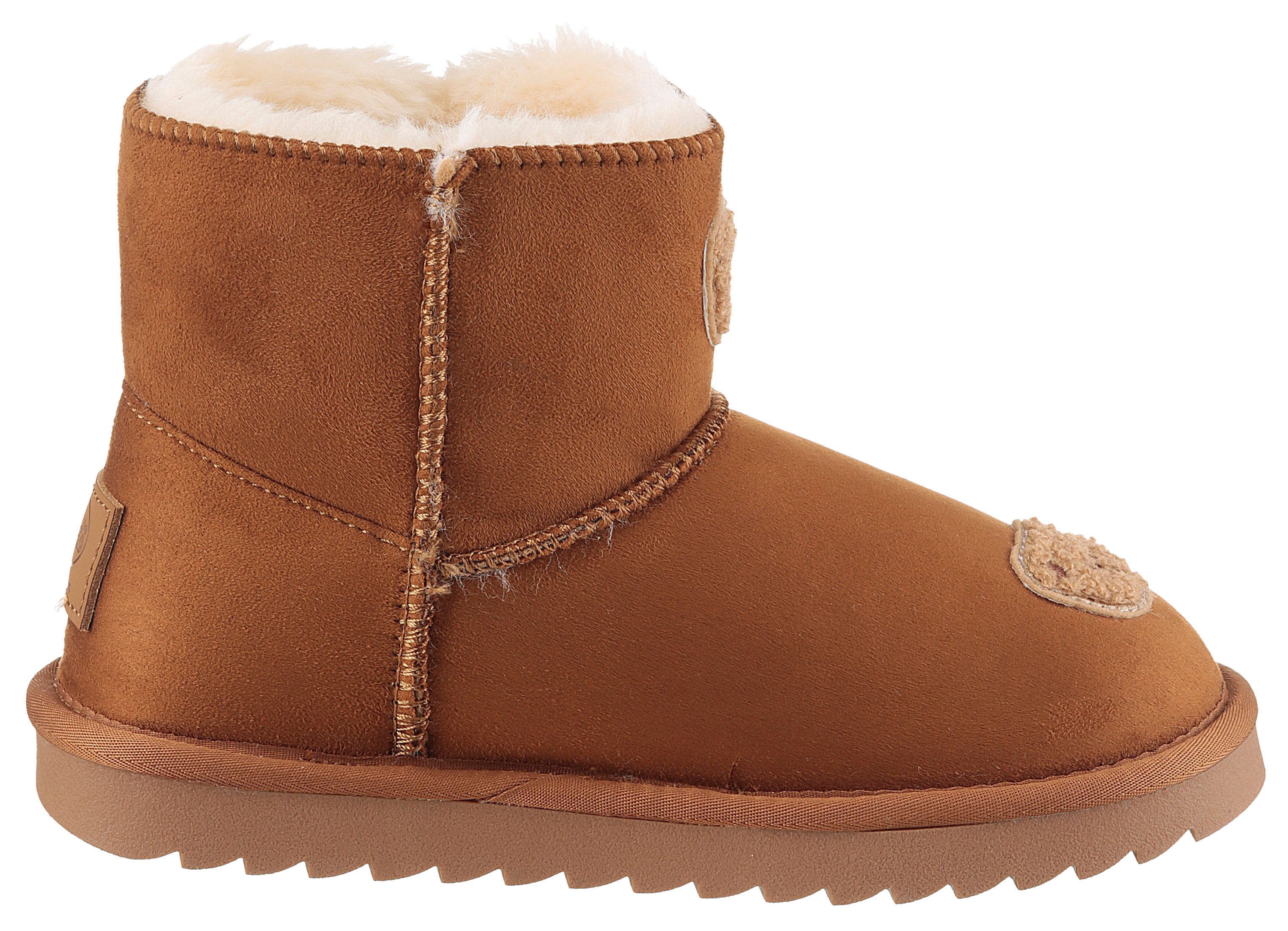 Dockers by Gerli Winterlaarzen Instaplaarzen, winterlaarzen, sneeuwlaarzen met schattige teddy patches