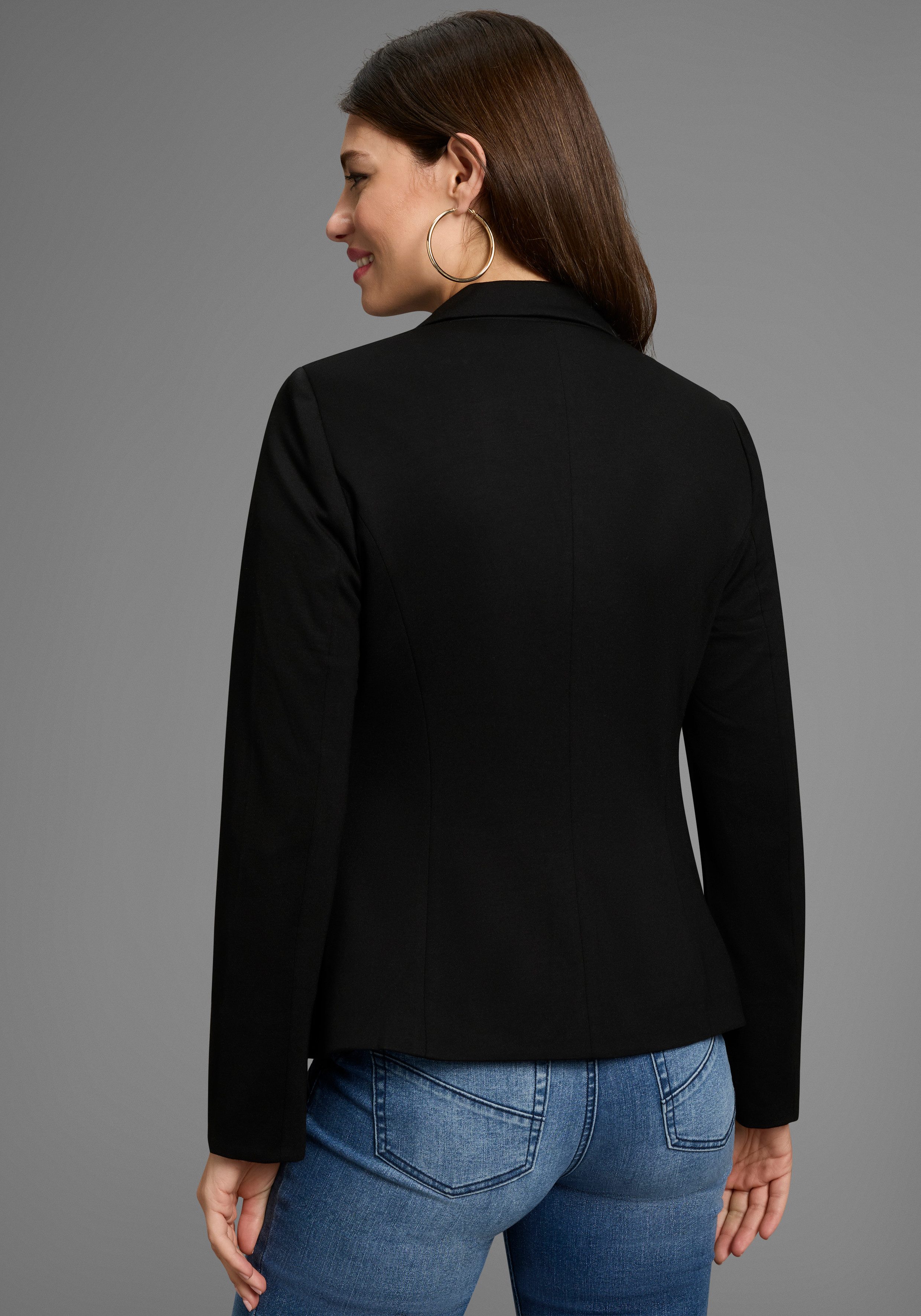 Bruno Banani Korte blazer Leeuwenprint voering