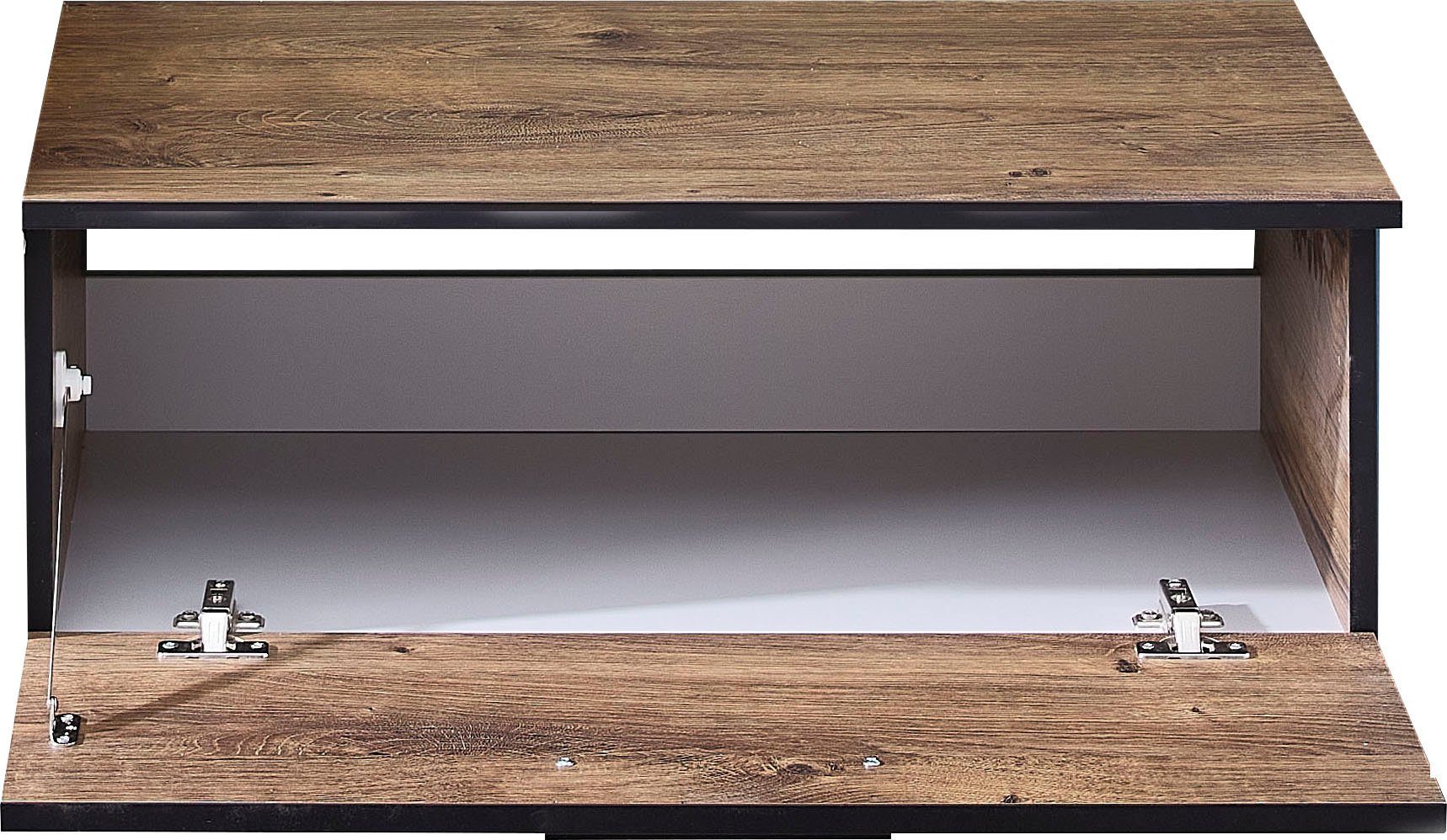 Saphir Onderkast Quickset badkast met 1 klep, inclusief afdekplaat Badkamer onderkast, eiken Ribbeck in dwarsimitatie, 71 cm breed
