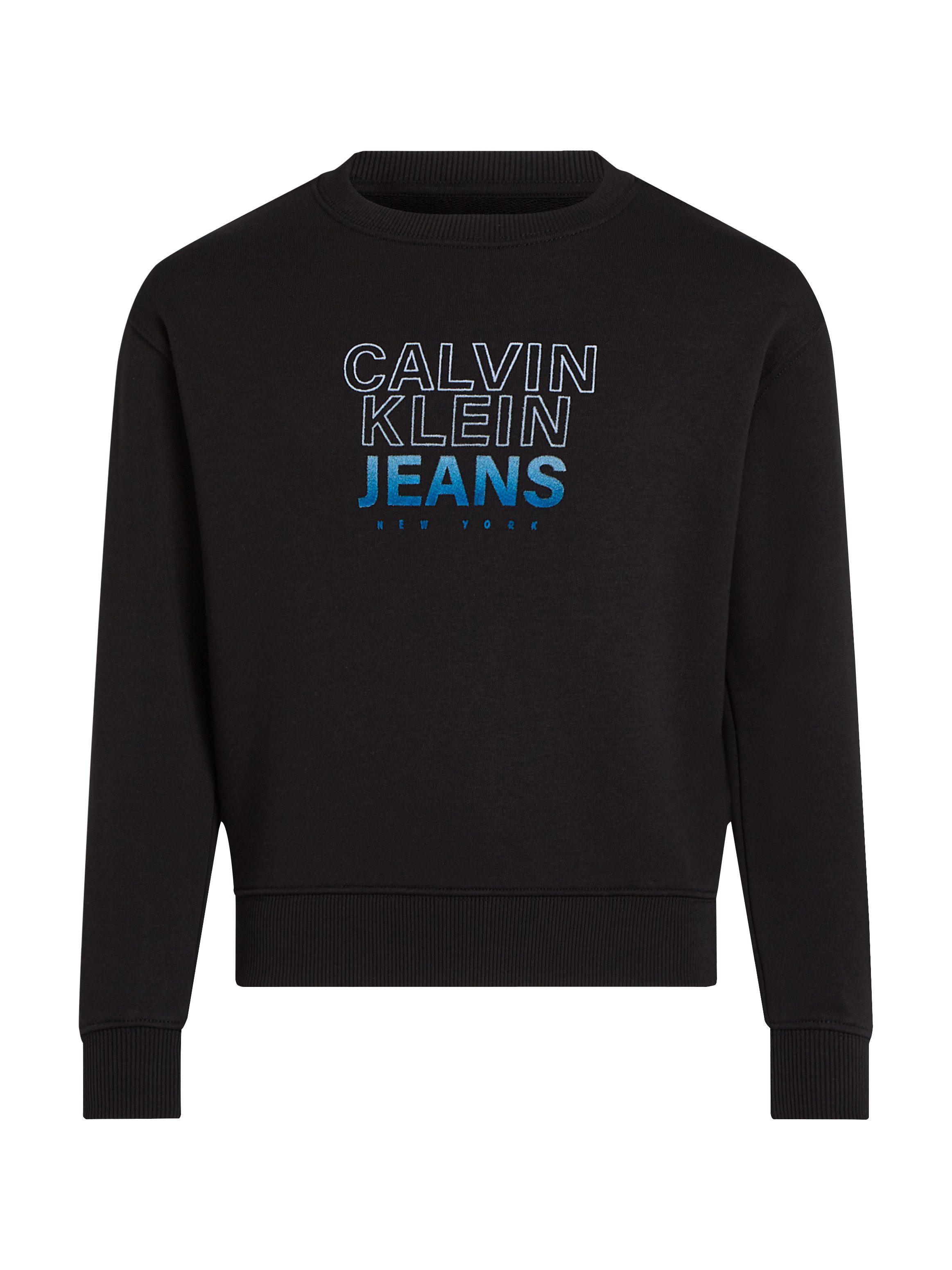 Calvin Klein Sweatshirt GRADIENT FLOCK LOGO CN voor kinderen tot 16 jaar met logo-opdruk
