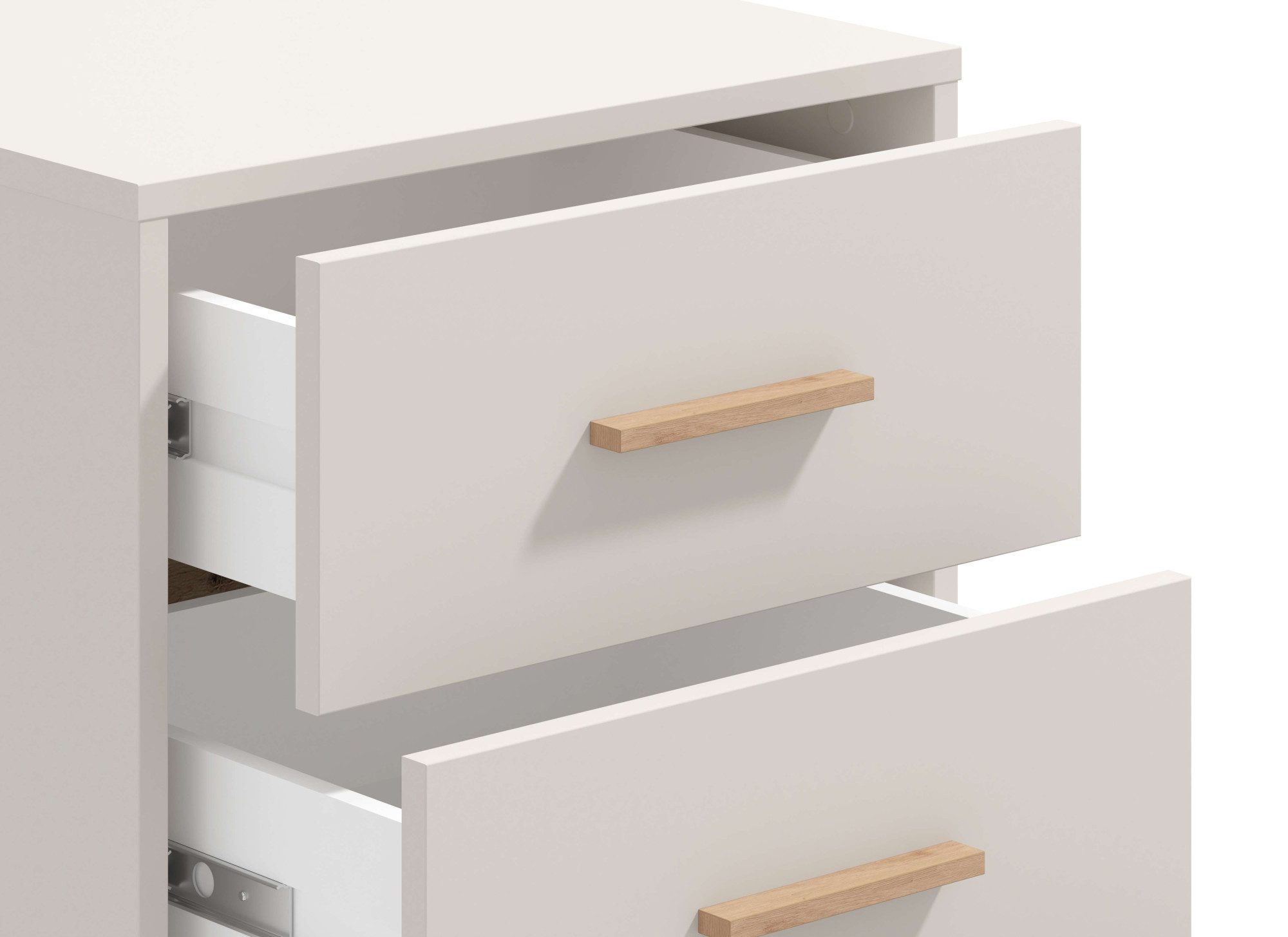 Home affaire Nachtkastje Belfort nachtkastje nachttafel Made in Europe met 2 of 3 lades, fsc®-gecertificeerd, trendy kleur cashmere