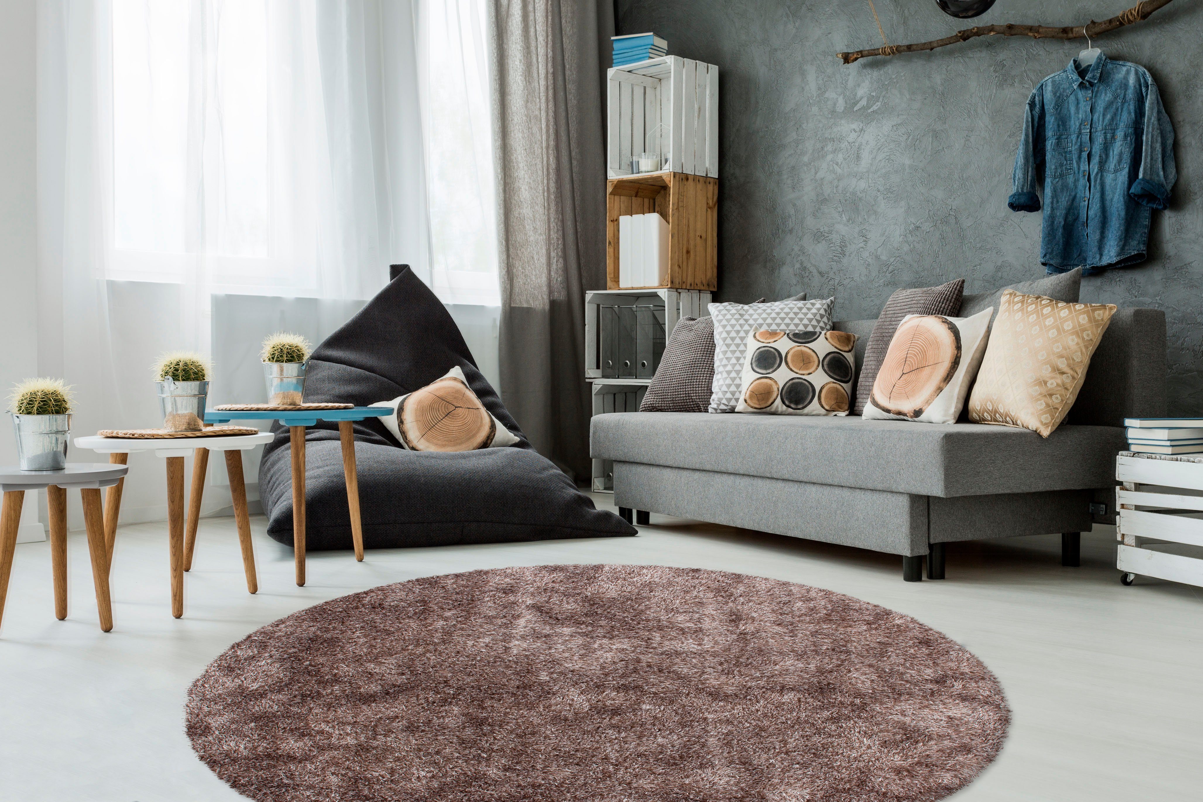 Kayoom Hoogpolig vloerkleed Diamond 700 zachte microvezel, lange pool, shaggy, mêlee, woonkamer