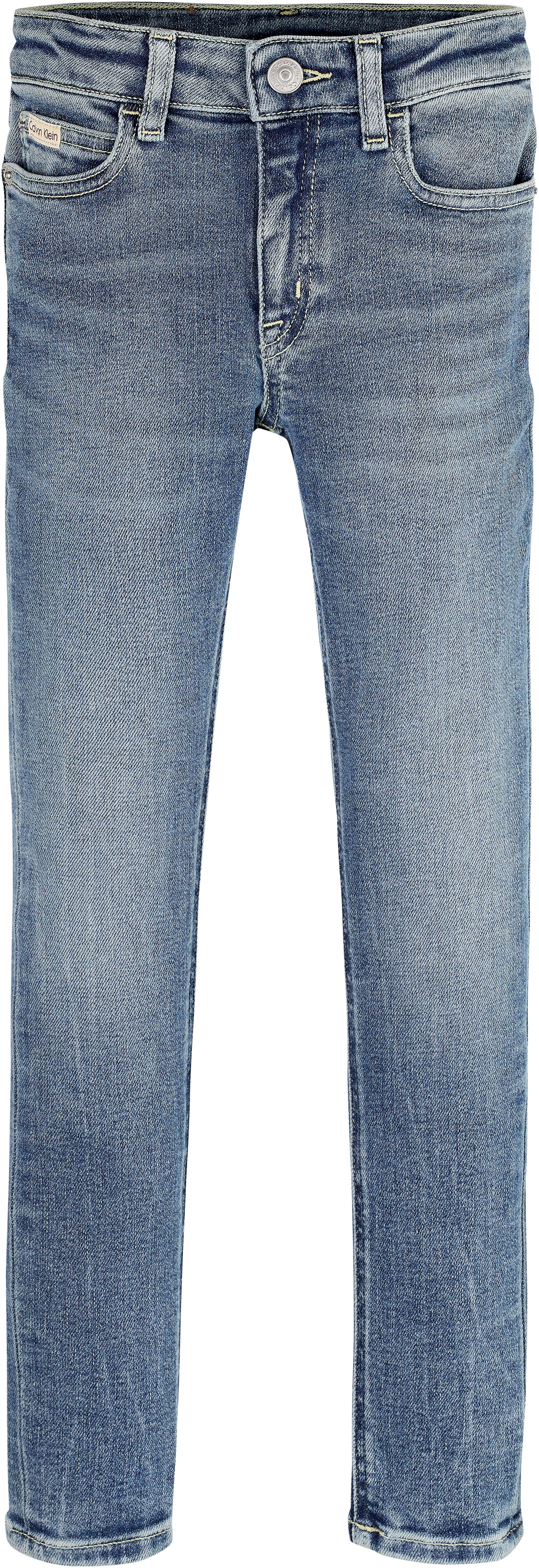 Calvin Klein Skinny fit jeans Mr Skinny Mid Blue Pws Denim voor kinderen tot 16 jaar en in 5-pocket...