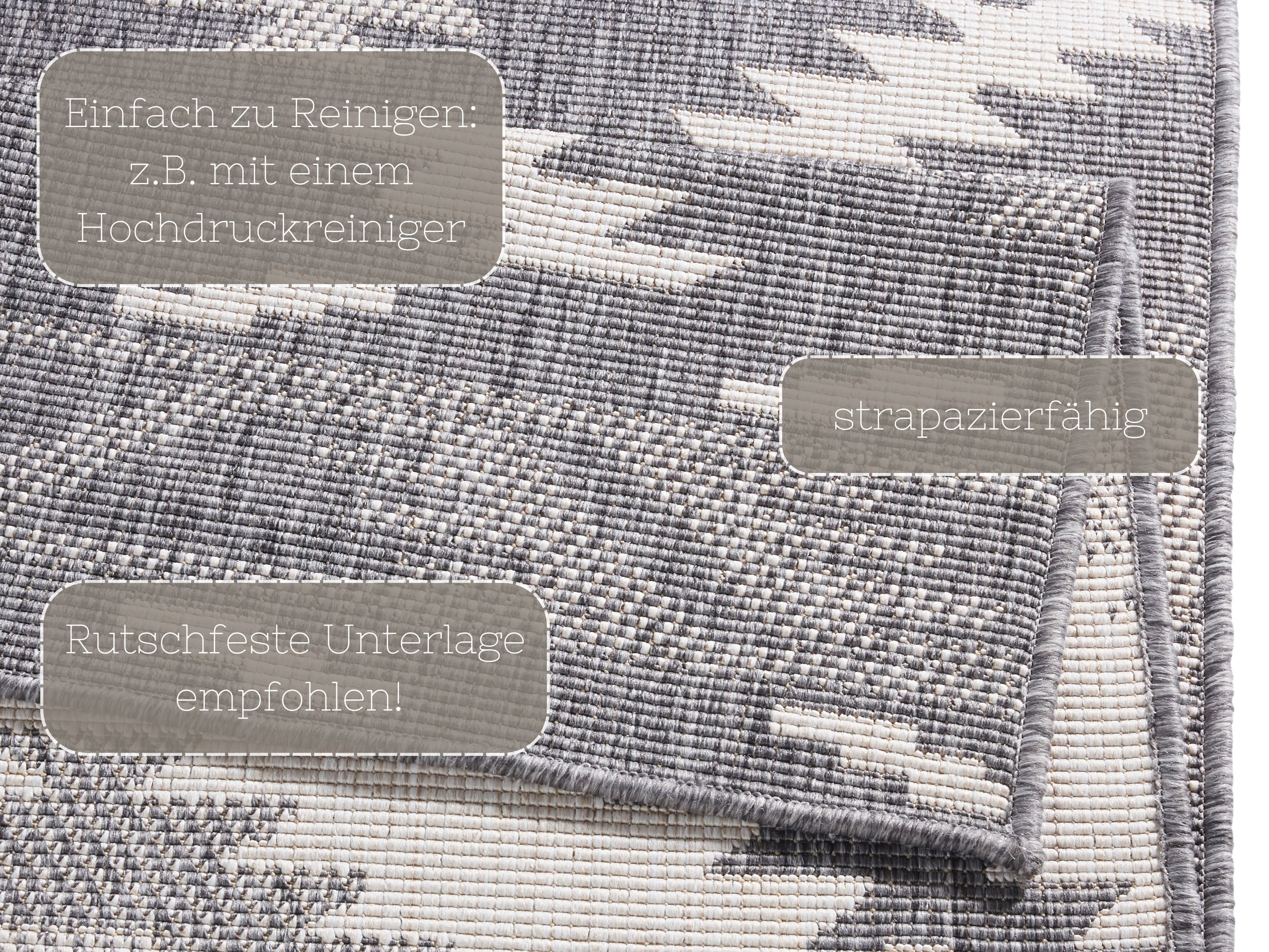 NORTHRUGS Vloerkleed Malibu omkeerbaar tapijt Binnen- en buitengebruik, weerbestendig, balkon, loper, woonkamer, waterbestendig