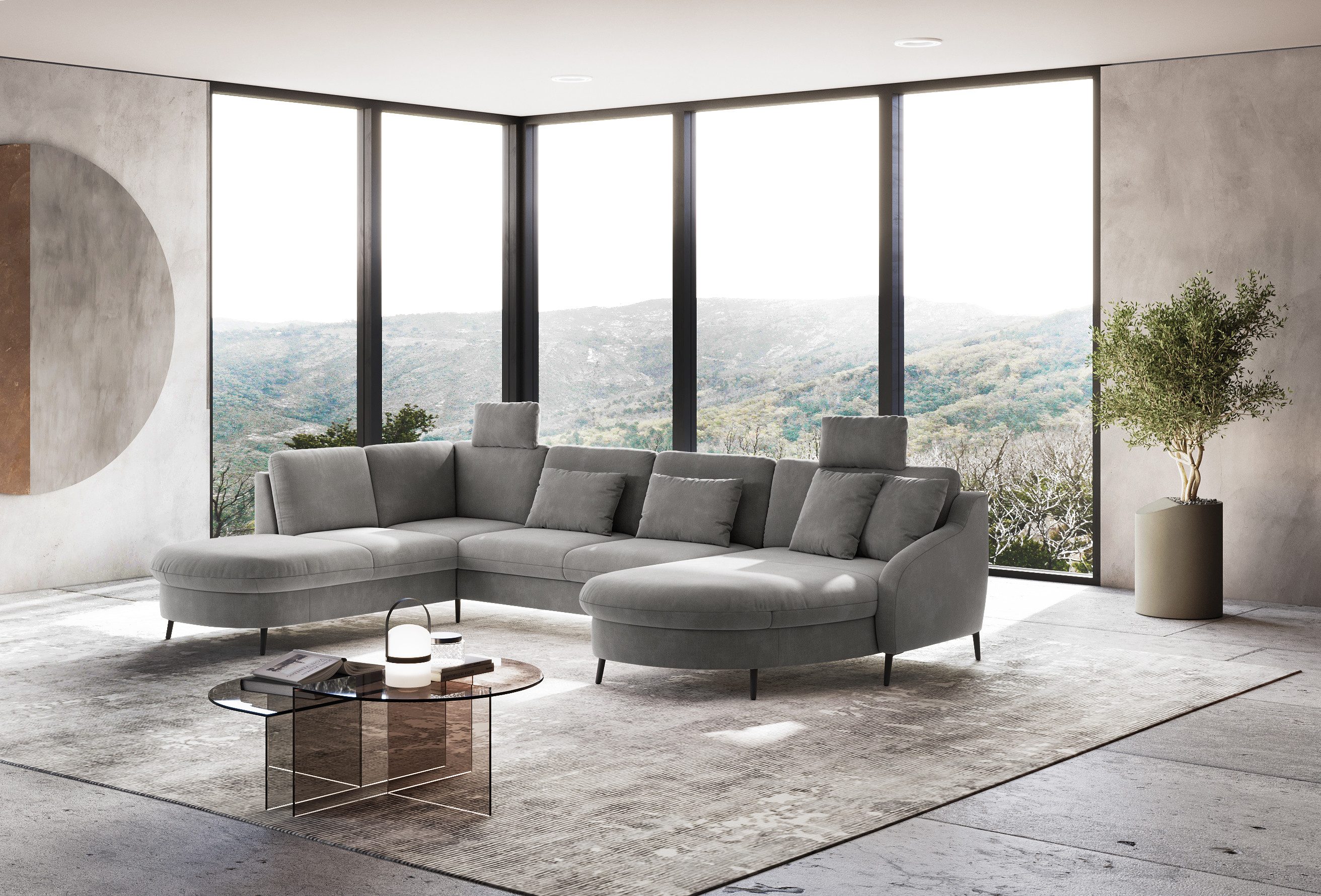 sit&more Zithoek Soul U-model optioneel met bed en bedlade
