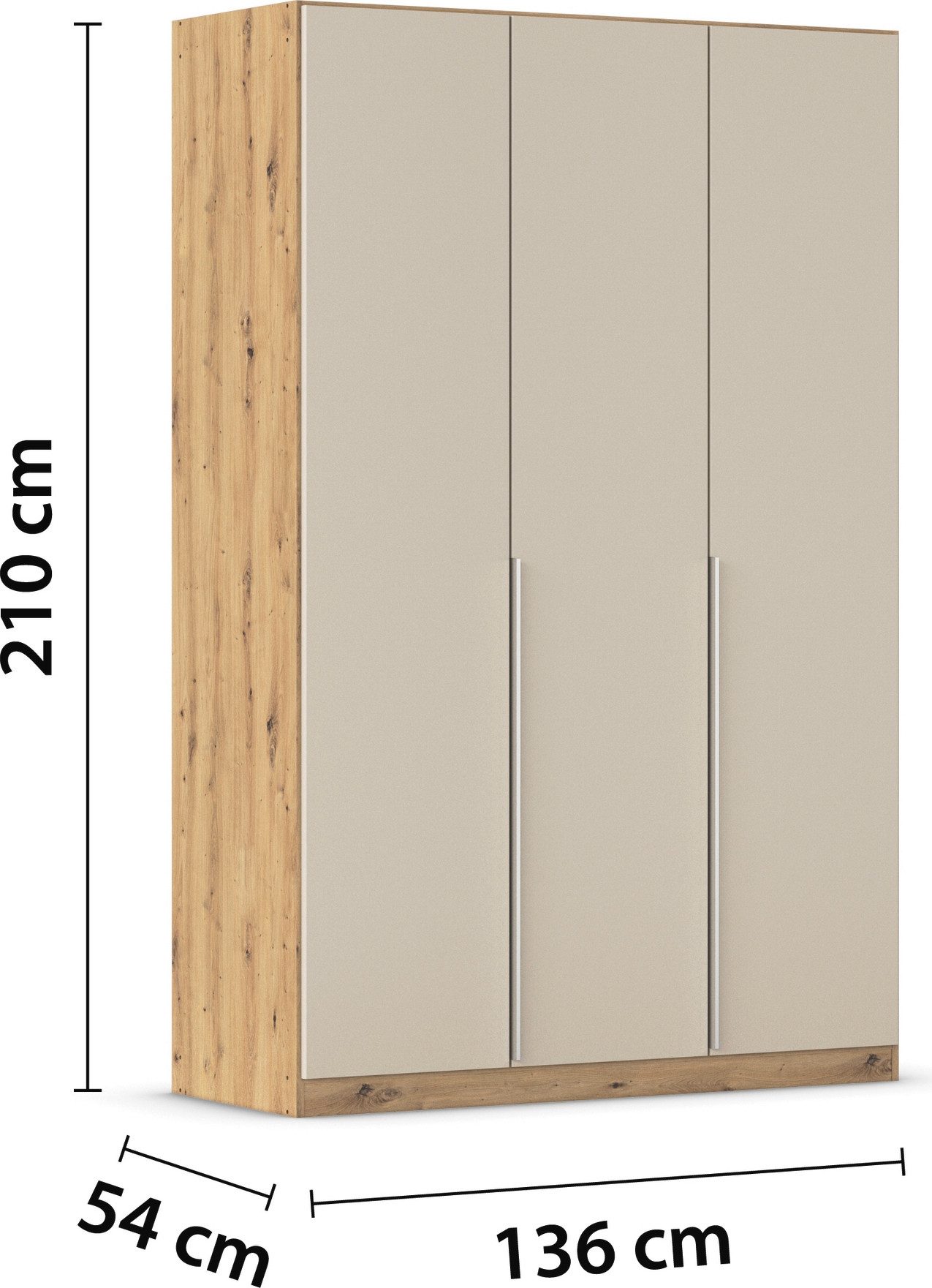 rauch Draaideurkast Kledingkast kast garderobe AGORDO met decor- of hoogglansfront doordachte binnenuitrusting, in 6 breedtes en 2 hoogtes made in germany