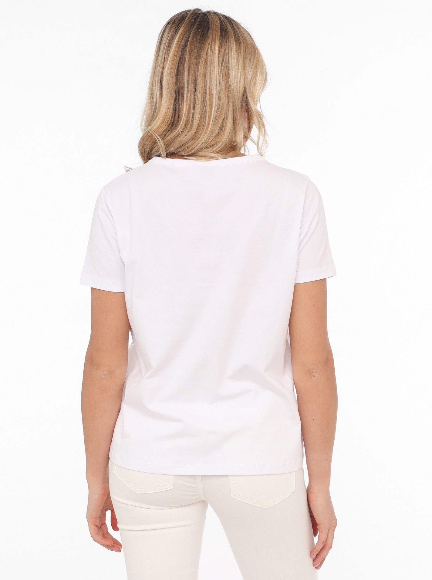 Zwillingsherz T-shirt met maritieme borduursels en pailletten anker