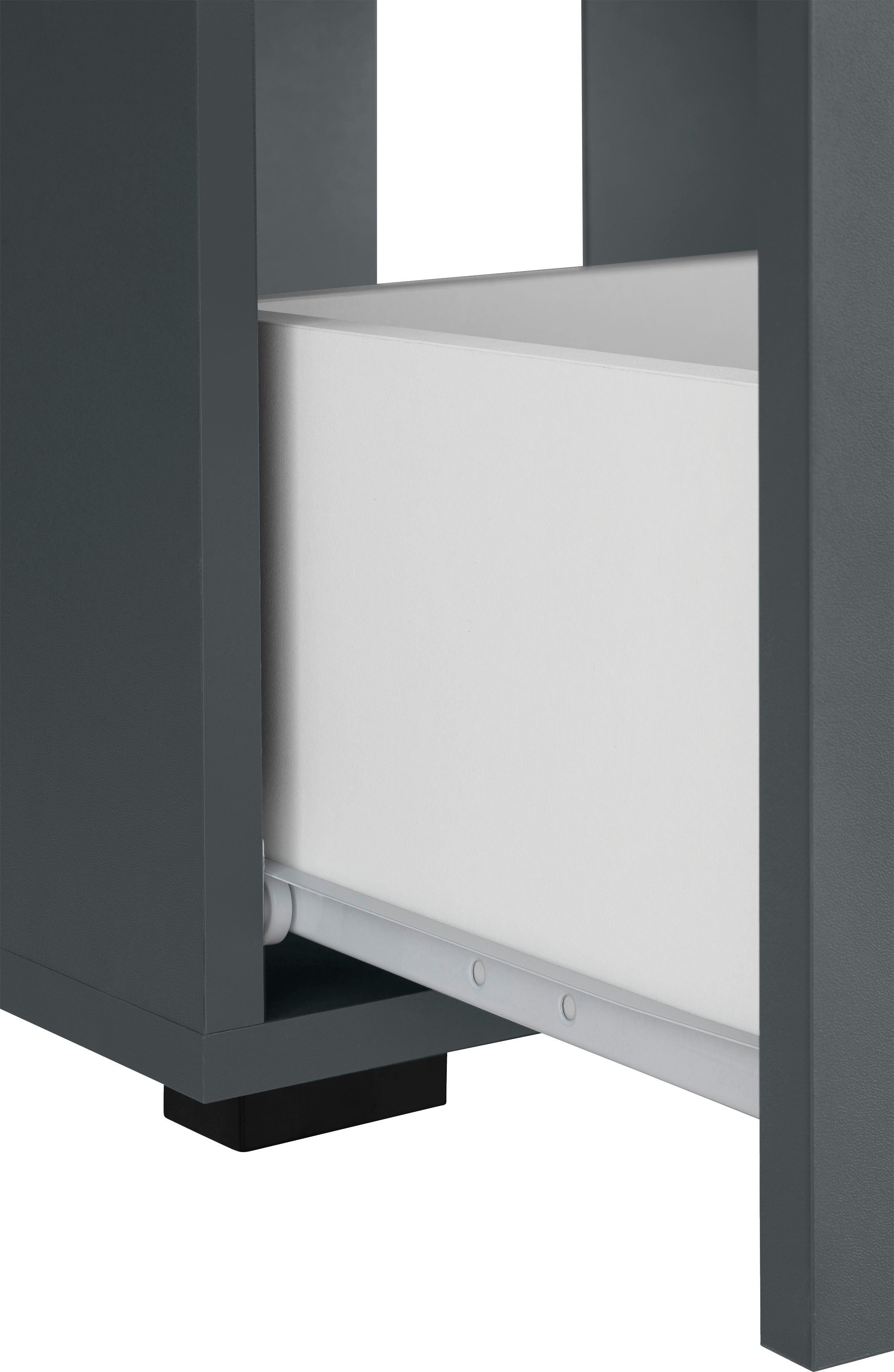 INOSIGN Wastafelonderkast Skara met klep en lade, zwarte grepen, breedte 60 cm, hoogte 55 cm