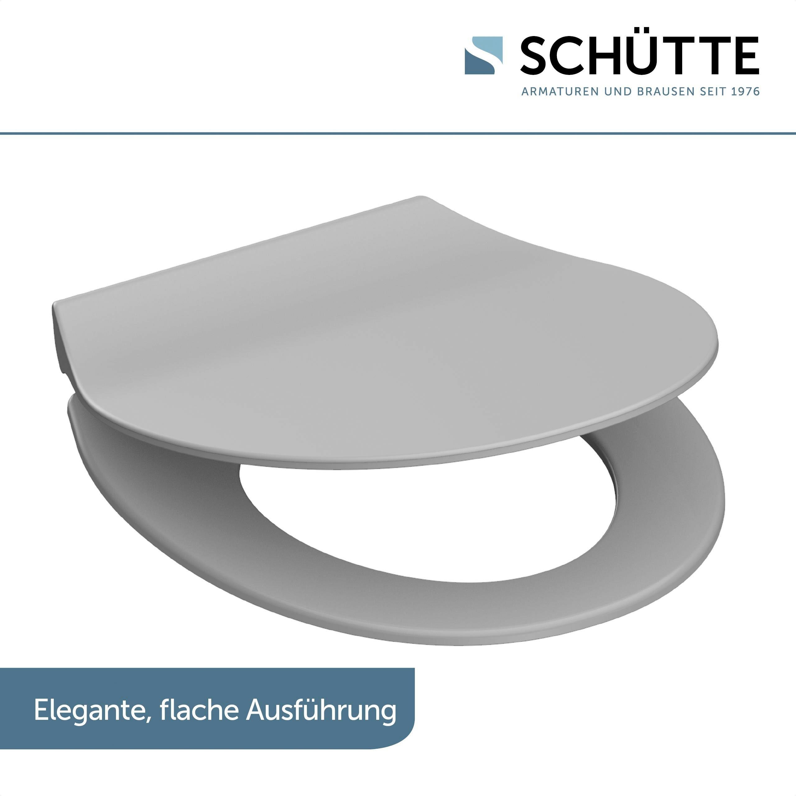 Schütte Toiletzitting SLIM Duroplast, softclosemechanisme, snelsluiting, bijzonder plat model