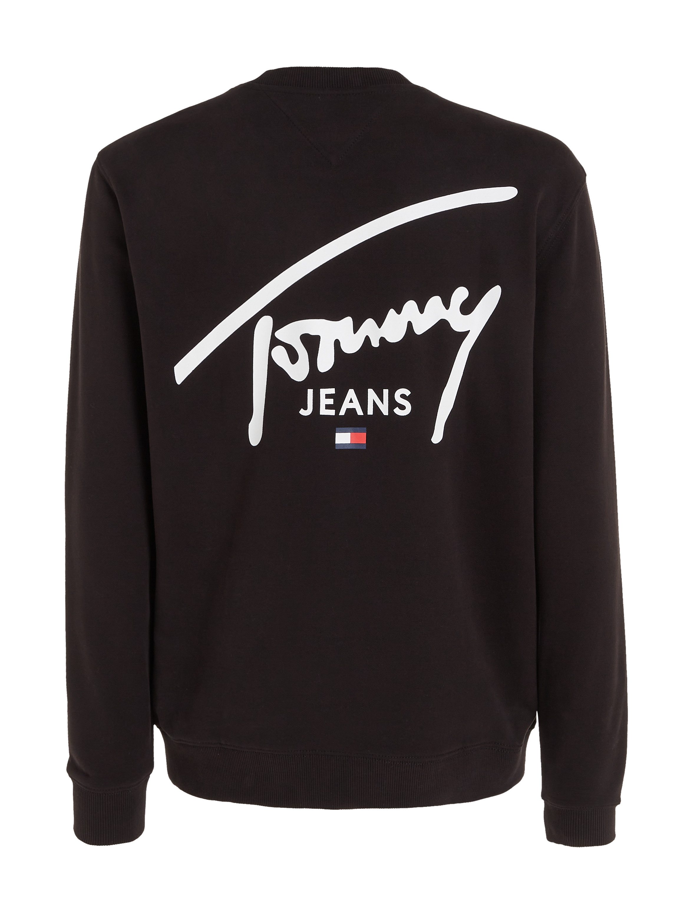 Tommy Jeans Plus Sweater TJM REG ENTRY GRAPHIC CREW EXT Grote maten met logo-inscriptie