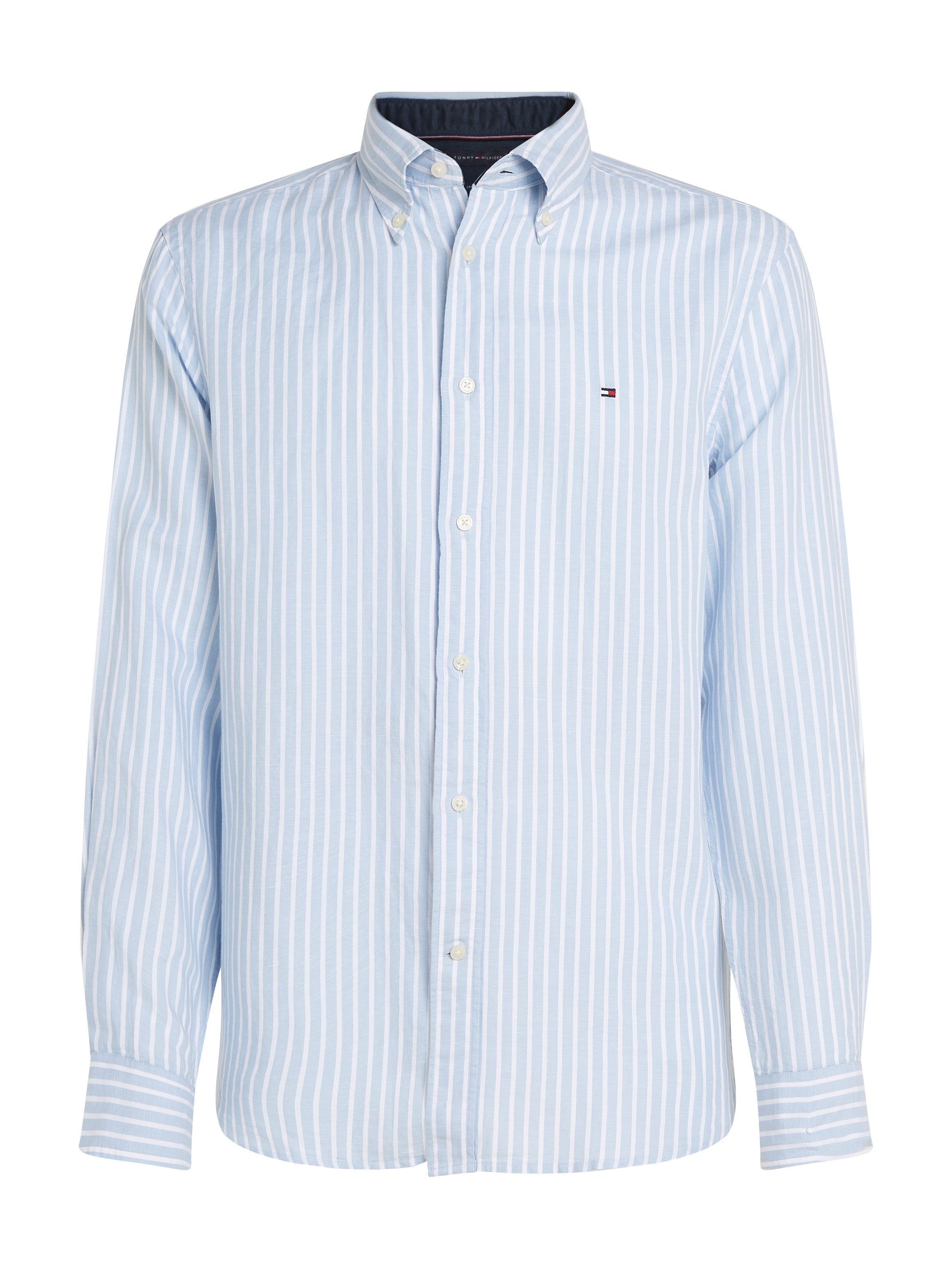 Tommy Hilfiger Overhemd met lange mouwen LINEN BLEND BOLD STRIPE