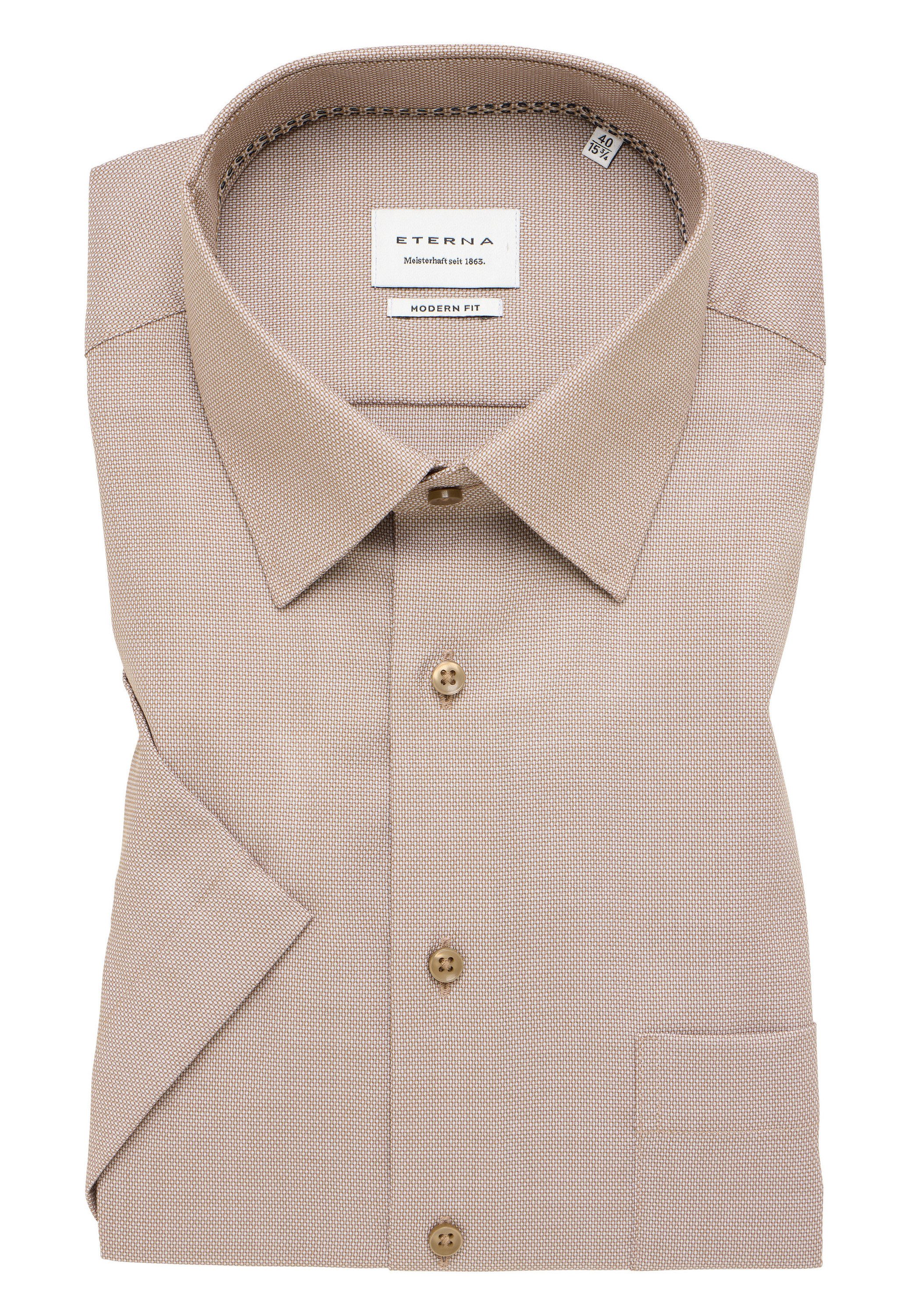 Eterna Overhemd met korte mouwen MODERN FIT NON IRON (strijkvrij)